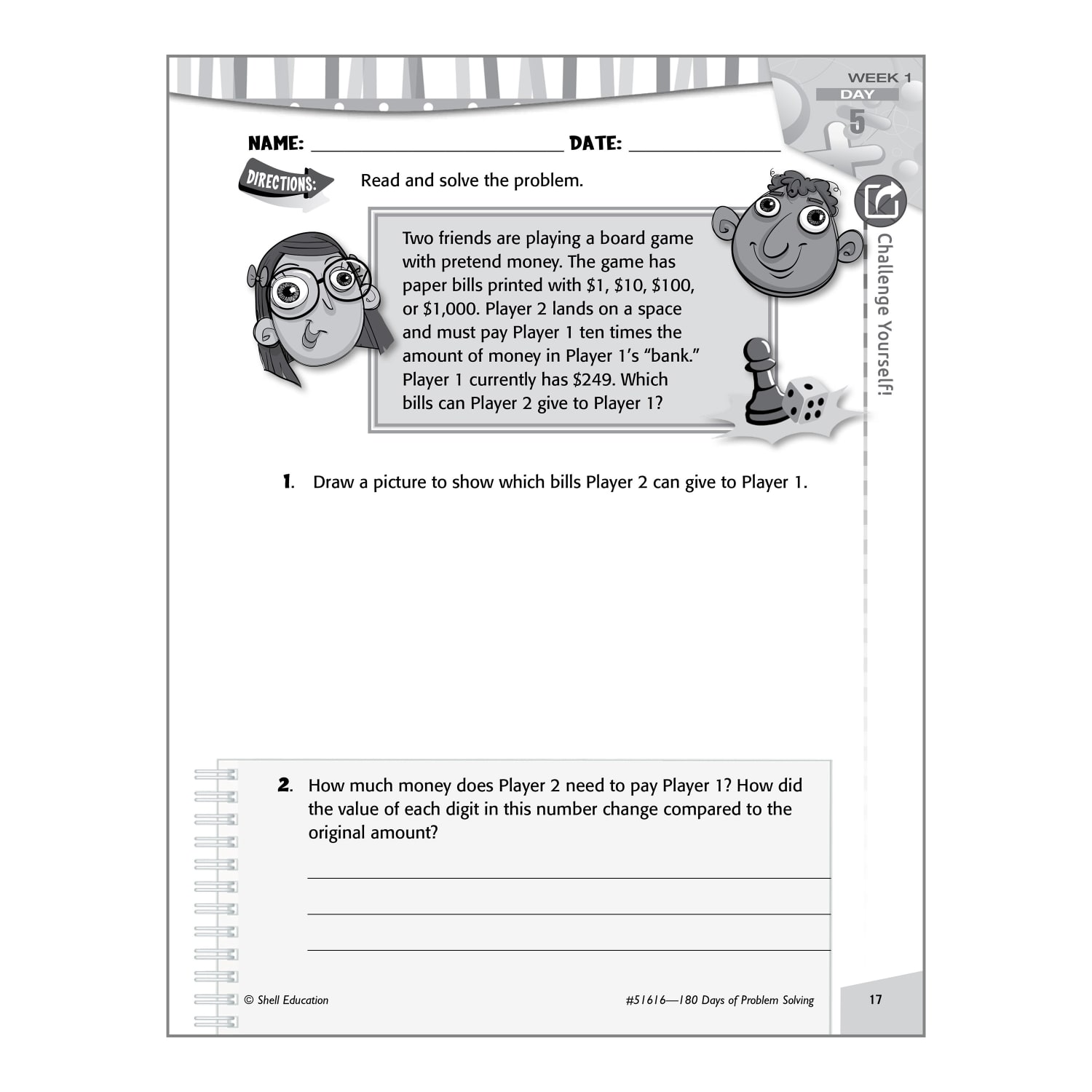 Shell Education 180 Days Of Problem Solving, Grade 4 - Image 6