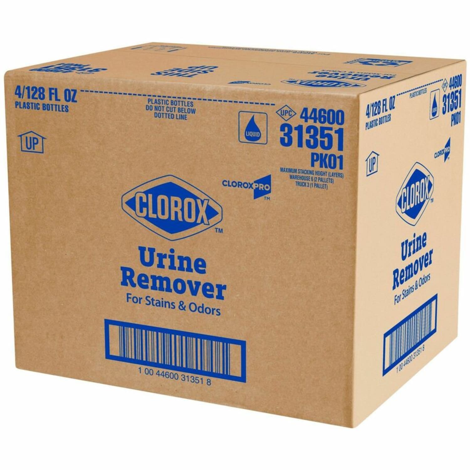 CloroxPro Urine Remover for Stains and Odors Refill - 128 fl oz (4 quart) - Bleach-free - Clear - 60 / Bundle - Image 5
