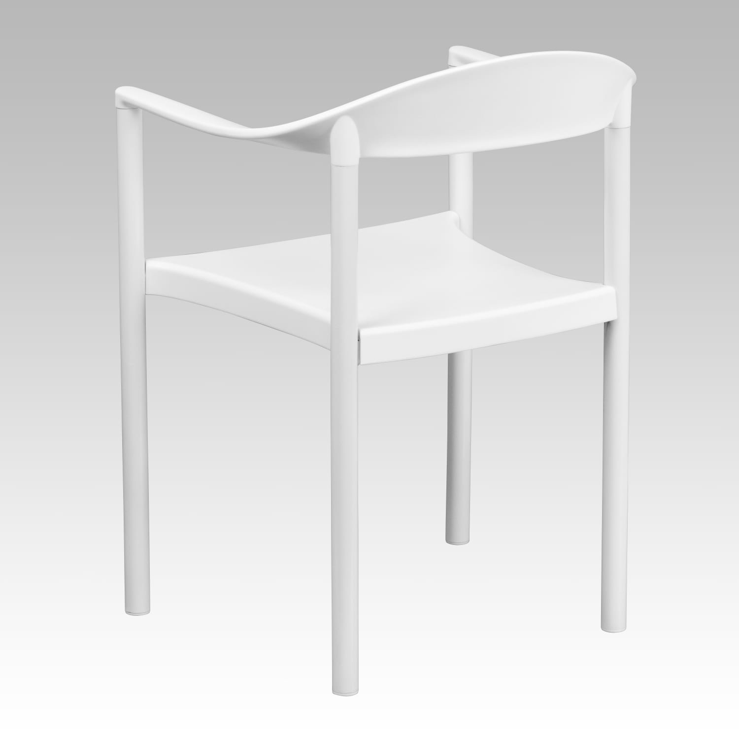 Flash Furniture HERCULES Series 1000 lb. Capacity Plastic Cafe Stack Chair, White - Image 7