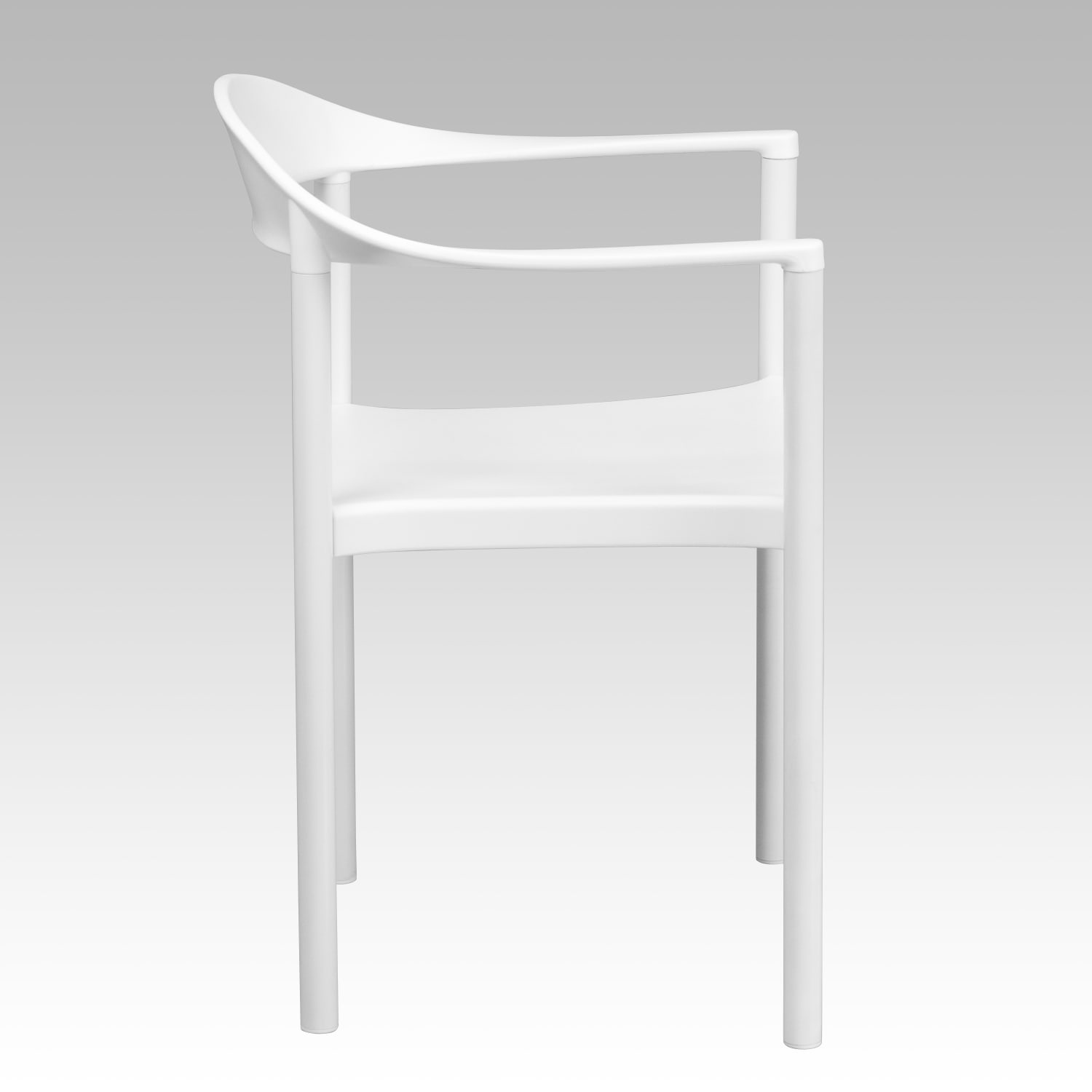 Flash Furniture HERCULES Series 1000 lb. Capacity Plastic Cafe Stack Chair, White - Image 8