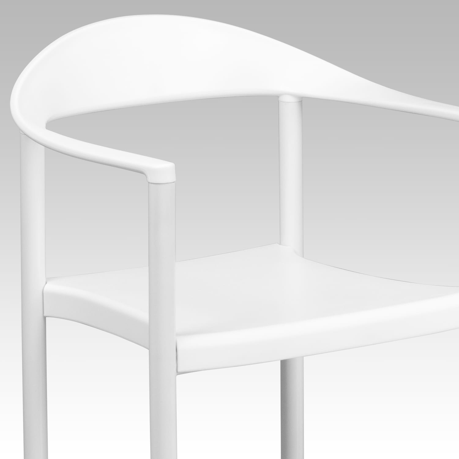 Flash Furniture HERCULES Series 1000 lb. Capacity Plastic Cafe Stack Chair, White - Image 10