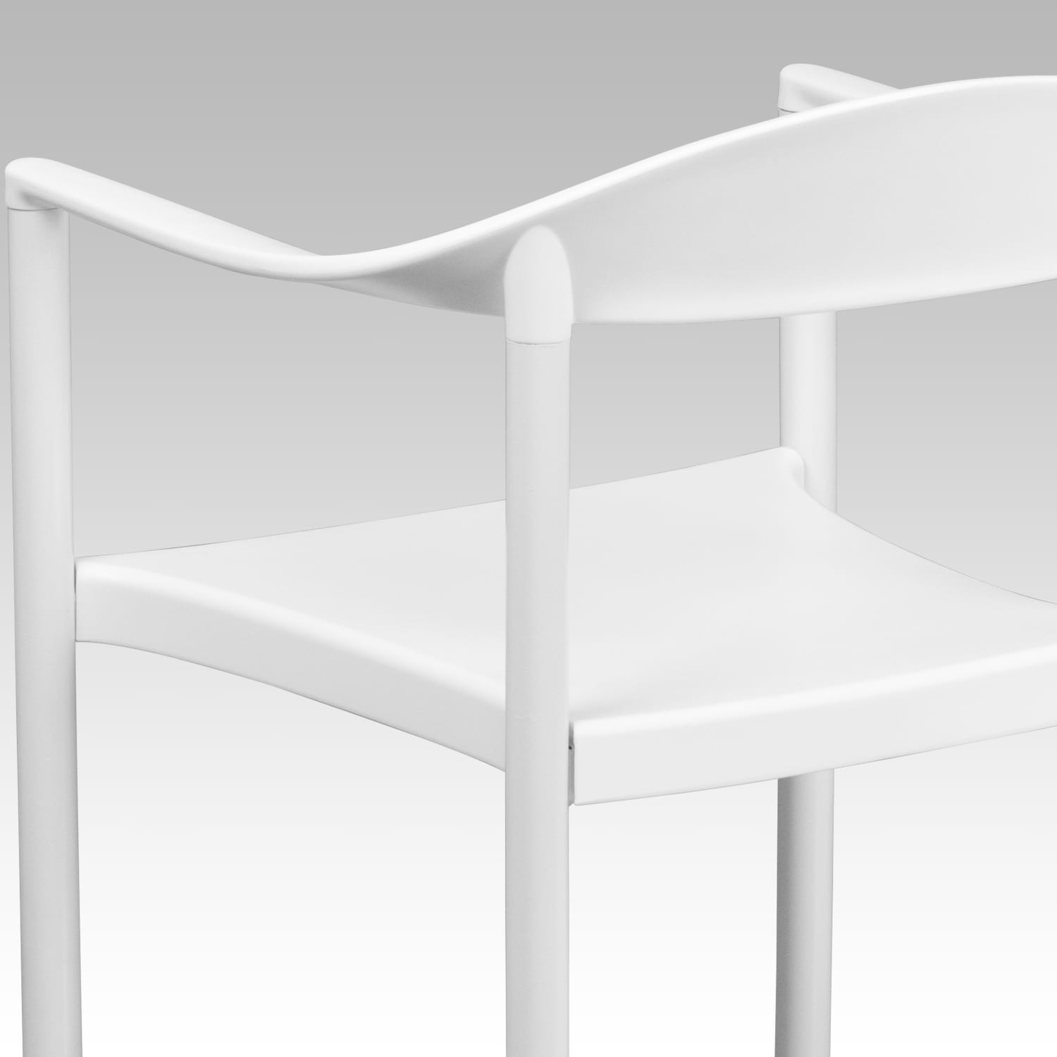 Flash Furniture HERCULES Series 1000 lb. Capacity Plastic Cafe Stack Chair, White - Image 11