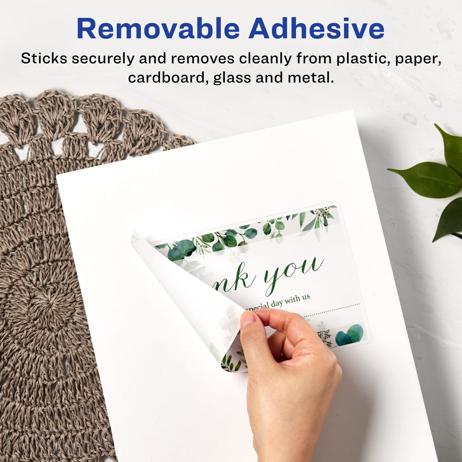 Avery Removable Labels, 94229-RMP25, Rectangle, 5-1/2in x 8-1/2in, White, Pack Of 50 Labels - Image 3