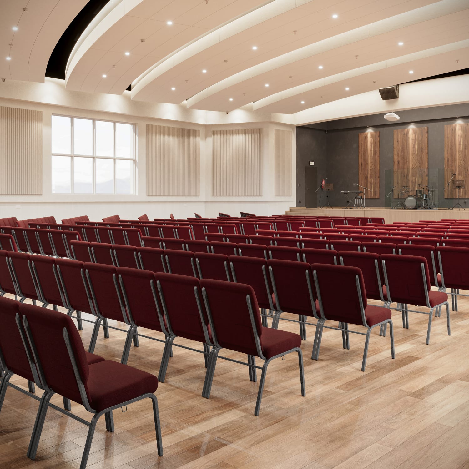 Flash Furniture Advantage Church Chair MaroonSilver Vein PCHT104 PopularChairscom