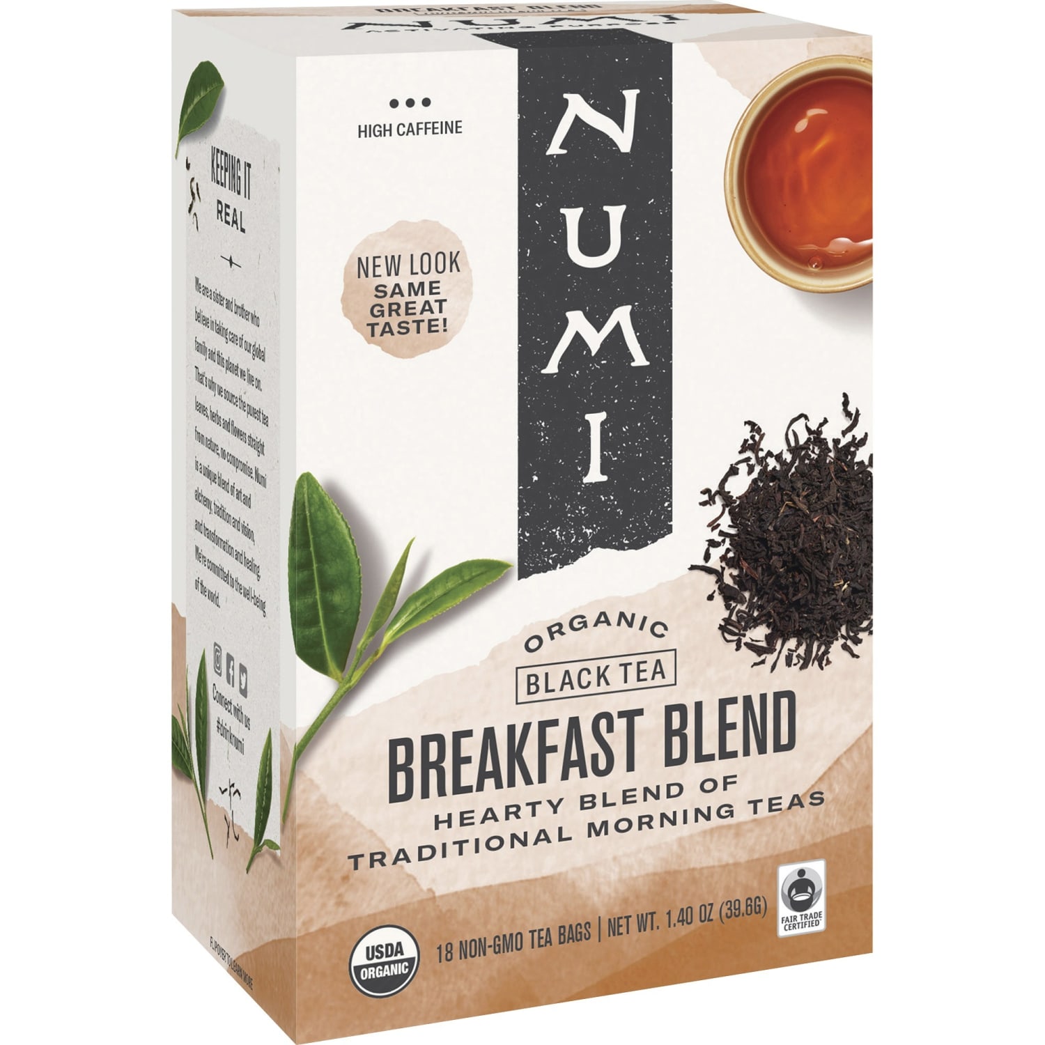 Numi Organic Breakfast Blend Black Tea, Box Of 18 - Image 3