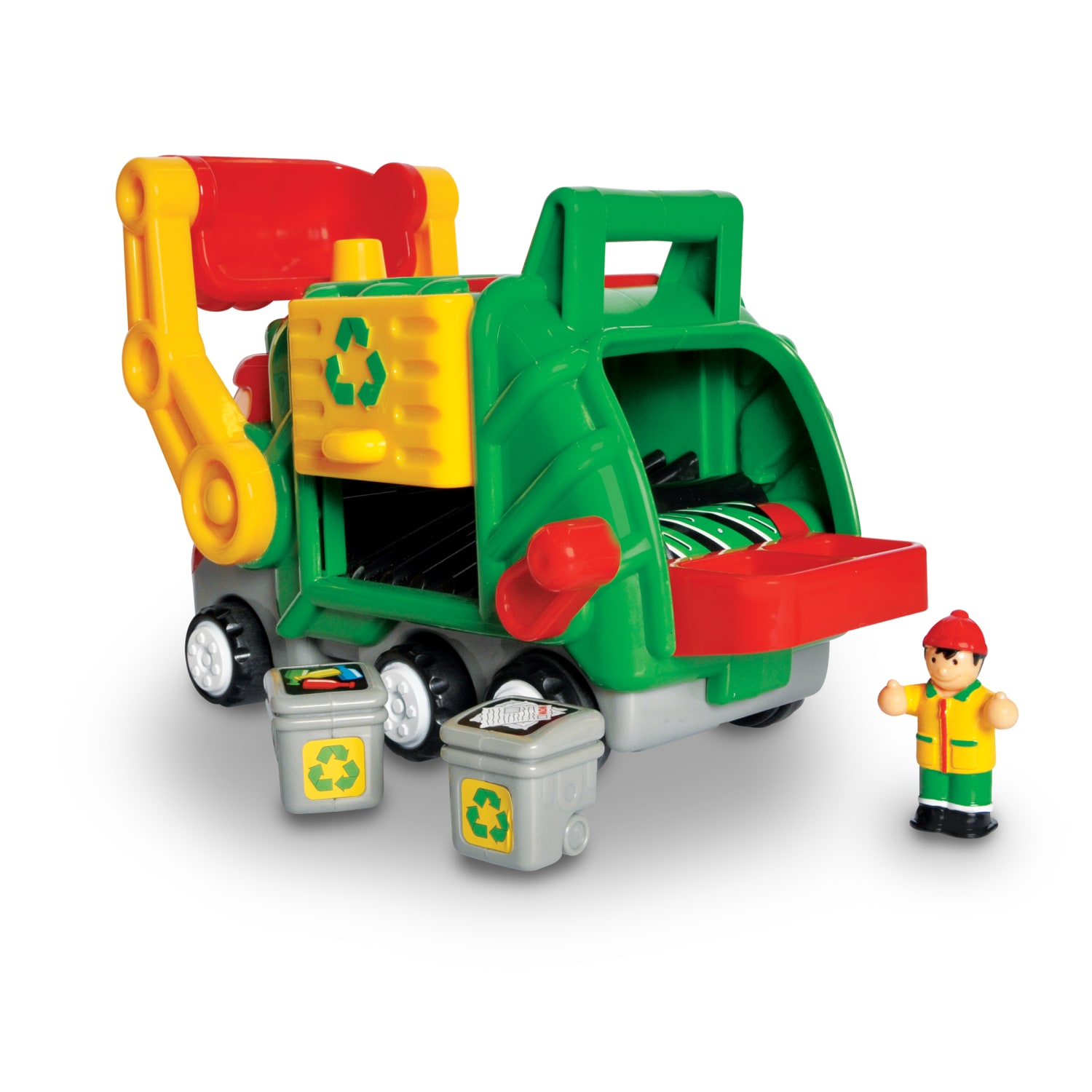 Pentel Wow Toys Flip "n Tip Fred, Garbage Truck, Green - Image 3