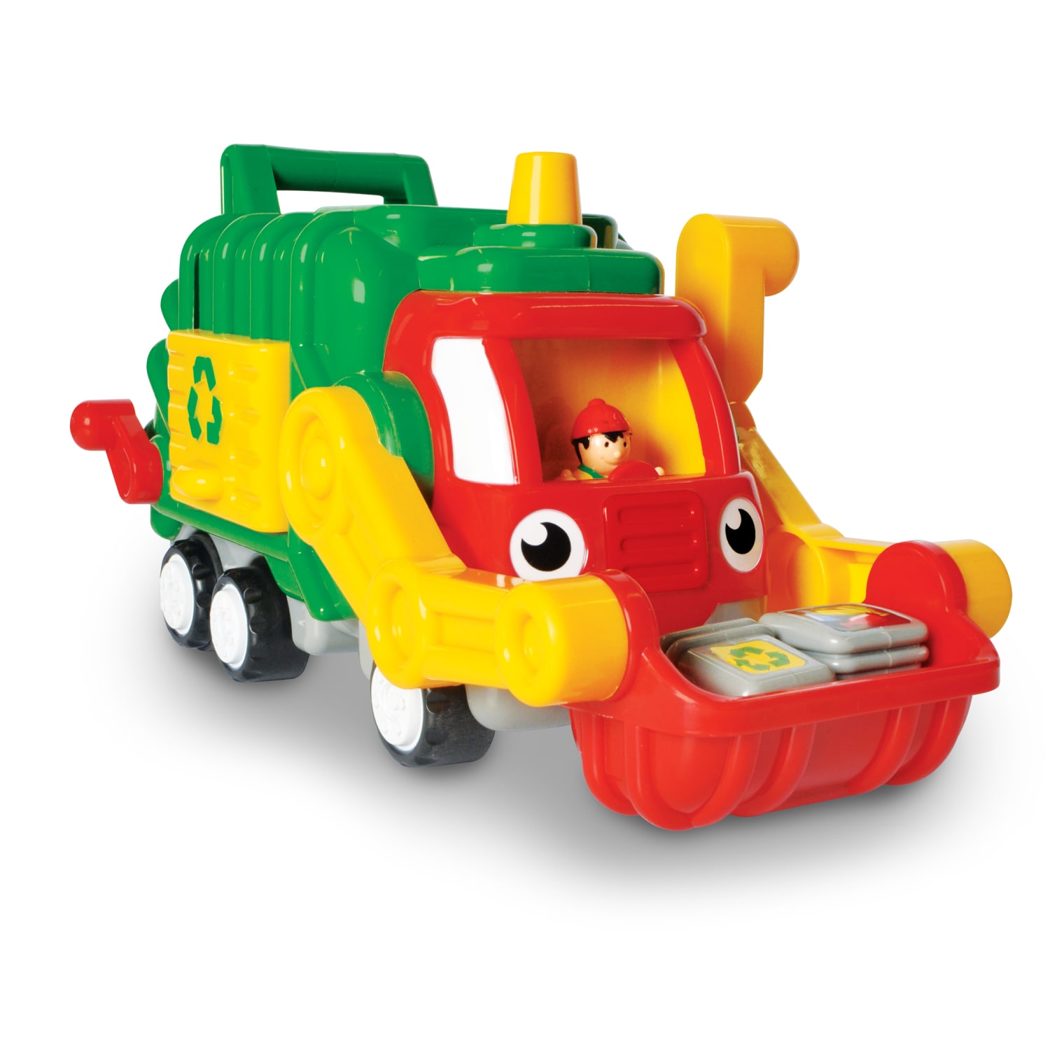 Pentel Wow Toys Flip "n Tip Fred, Garbage Truck, Green - Image 4