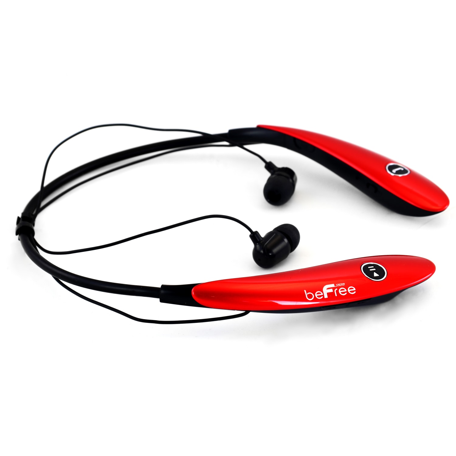 BeFree Sound Bluetooth Wireless Active Sports Earbuds, Red - Image 5
