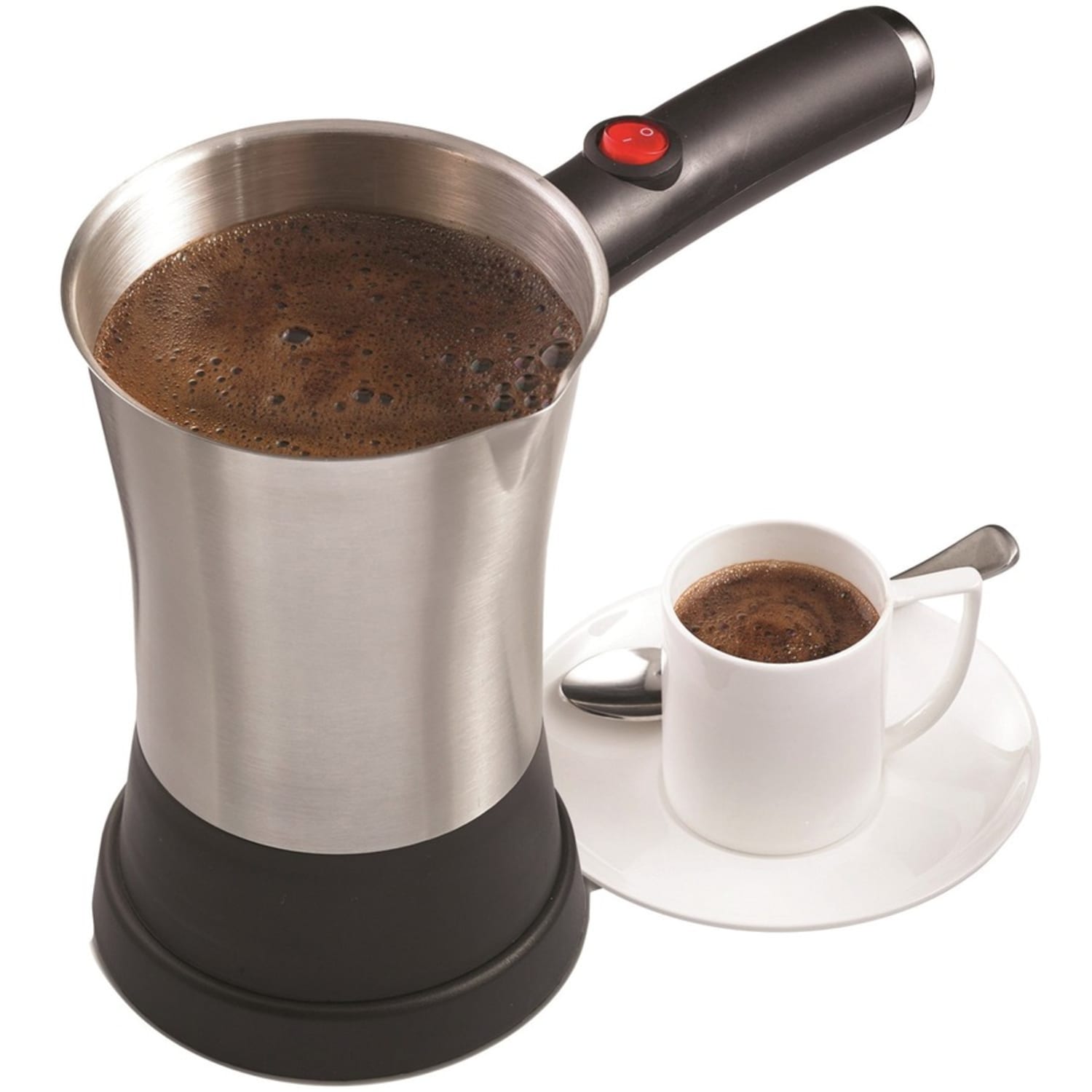 Brentwood TS-117S Turkish/Greek Coffee Maker, Black/Silver - Image 4