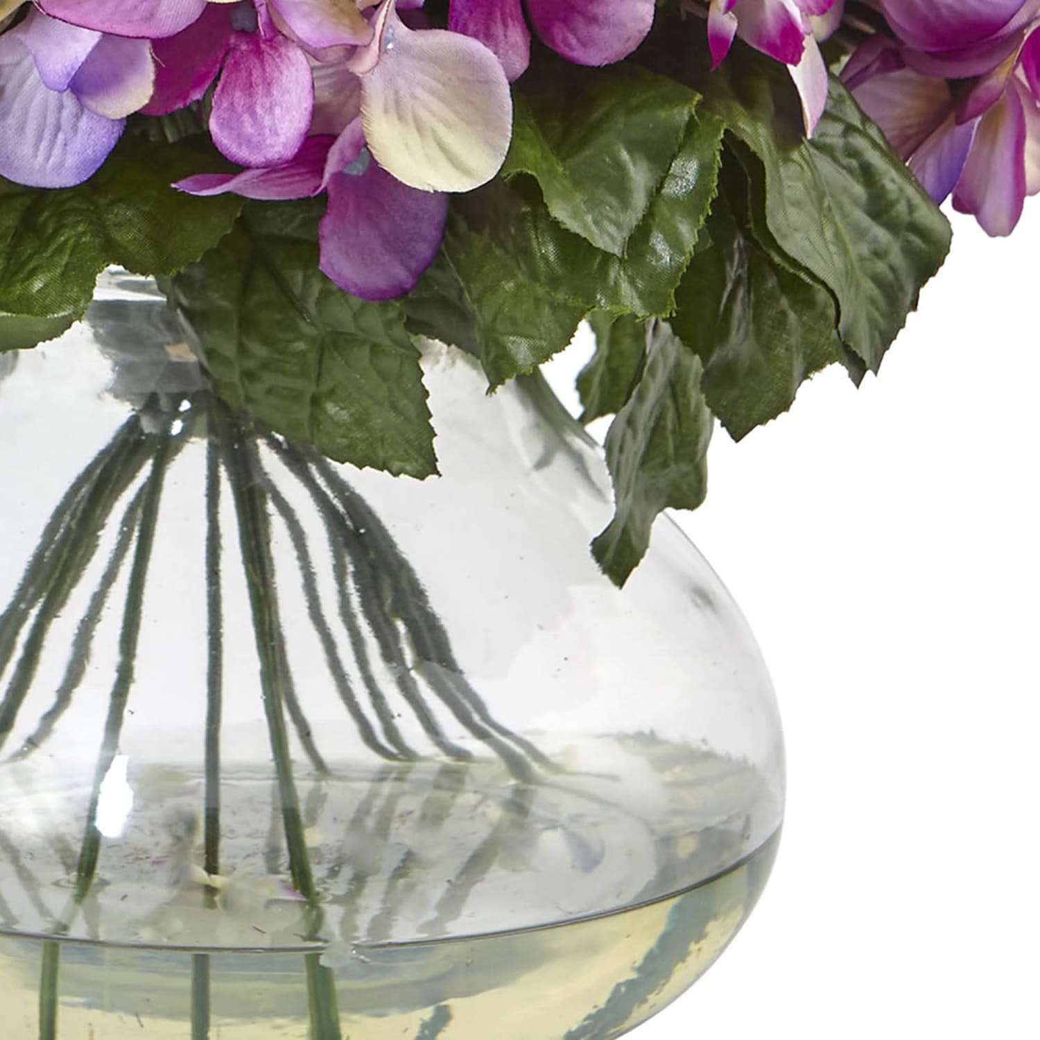 Nearly Natural Hydrangea 14-1/2inH Floral Arrangement With Large Vase, 14-1/2inH x 15inW x 14inD, Beauty - Image 4