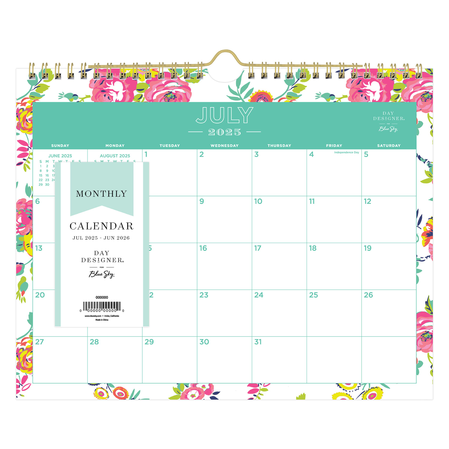 2025-2026 Day Designer Monthly Wall Calendar, 8-3/4in x 11in, Peyton White, July 2025 To June 2026, 107936 - Image 3