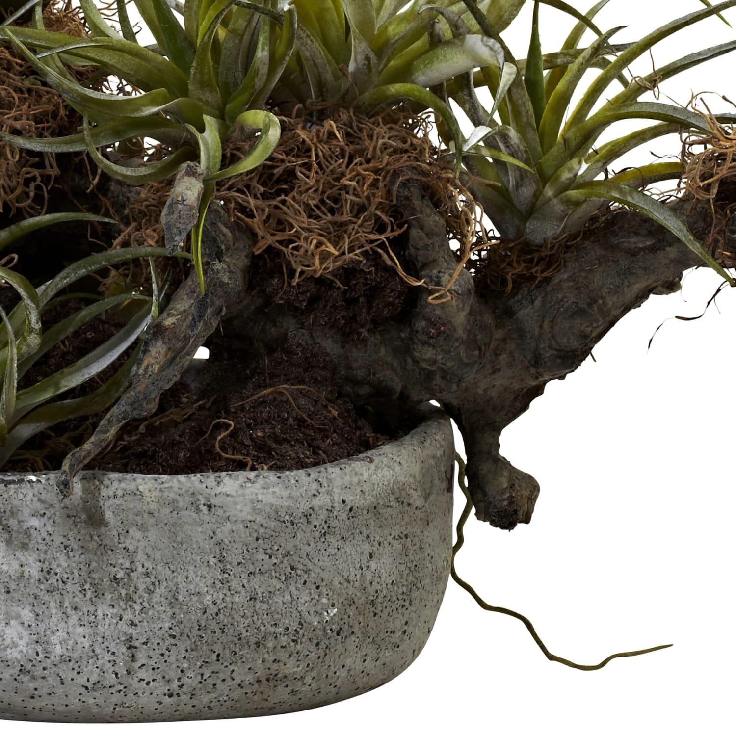 Nearly Natural Orchid & Succulent 20inH Plastic Floral Garden With Driftwood & Decorative Vase, 20inH x 22inW x 16inD, White/Green - Image 4