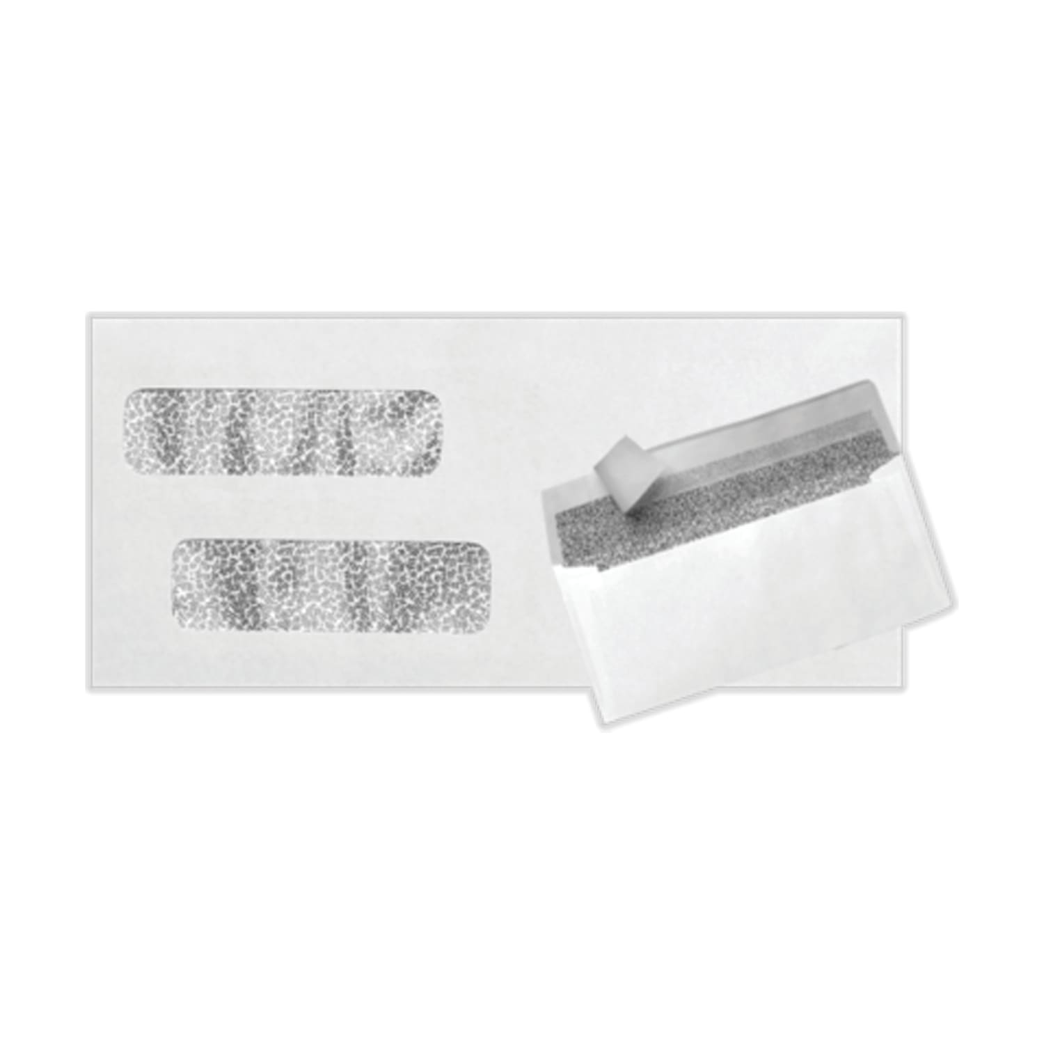 LUX #10 Invoice Envelopes, Double-Window, Peel & Press Closure, White, Pack Of 50