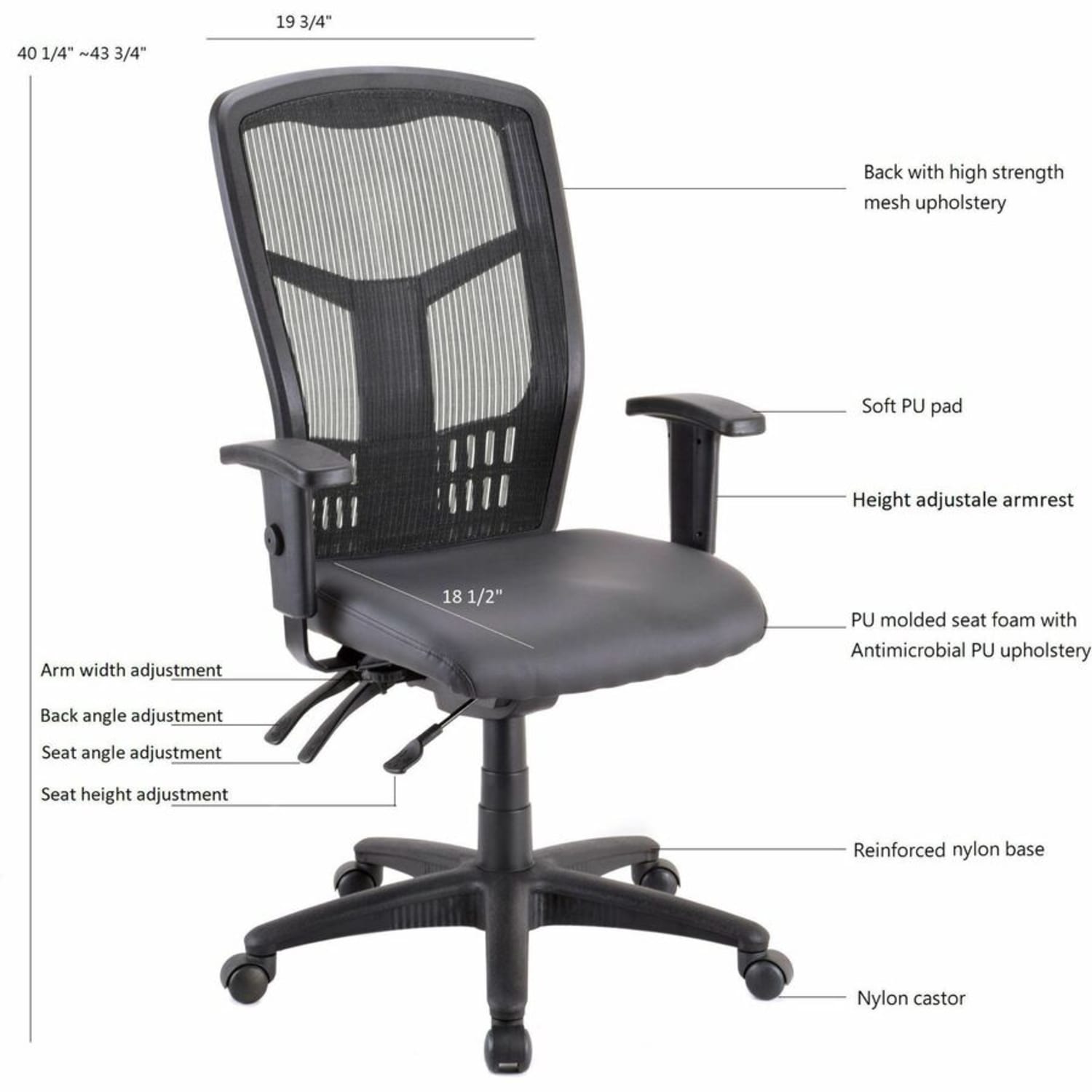 Lorell Executive Antimicrobial Highback Chair Vinyl Seat Material Black Frame Color High Back 5star Base 1 Each PopularChairscom Lorell Executive Antimicrobial High back Chair Vinyl Seat Material Black Frame Color High Back 5 star Base 1 Each PopularChairscom