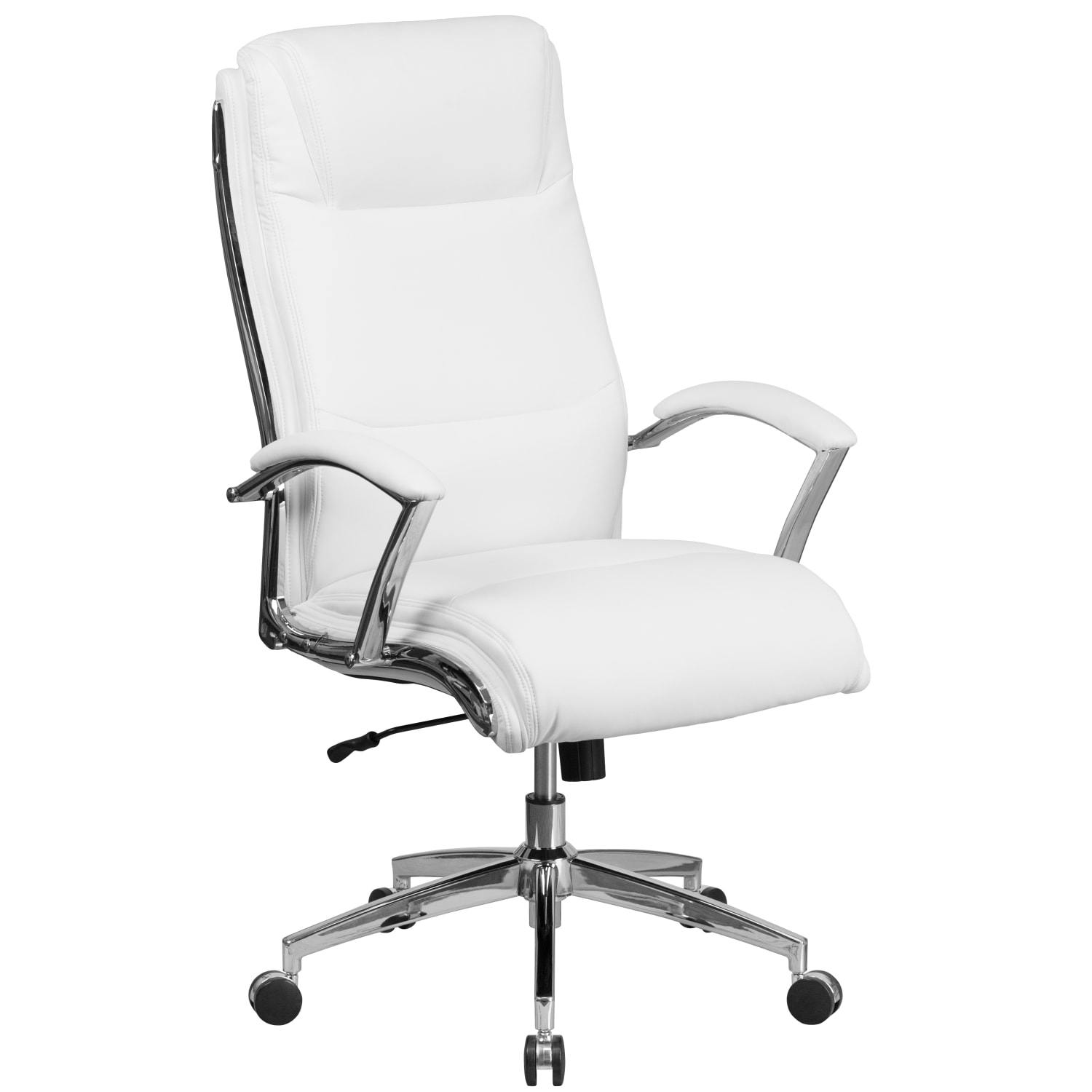 Flash Furniture Faux Leather High Back Designer Smooth Executive Office Chair White PopularChairscom