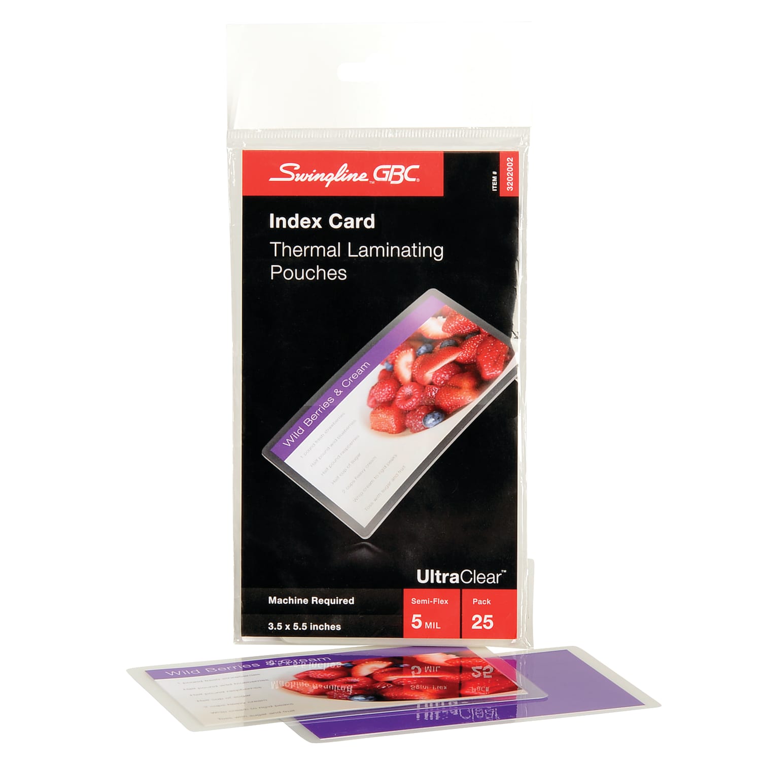 Swingline GBC EZUse Laminating Pouches, Index Card Size, Clear, 25/Pack - Image 3