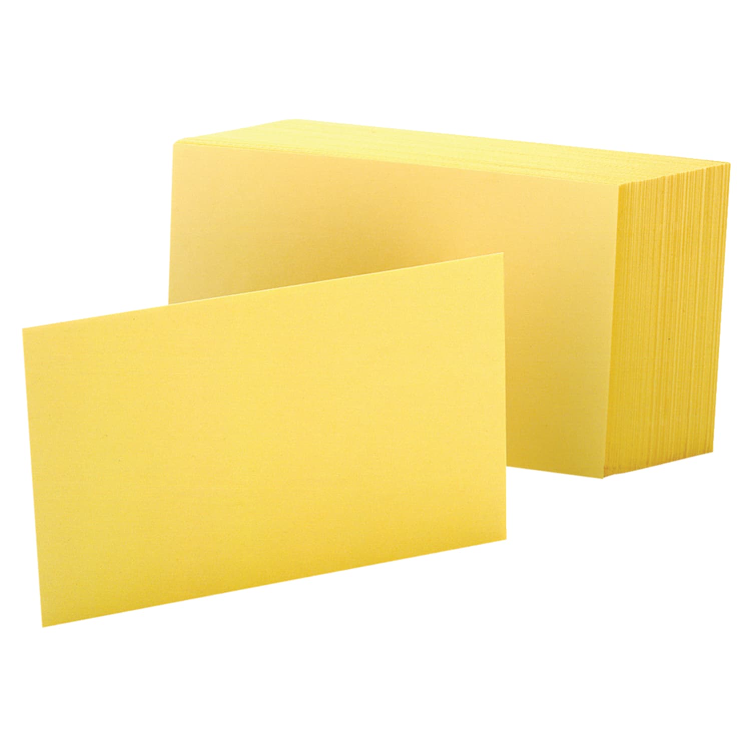 Oxford Color Index Cards, Unruled, 4in x 6in, Canary, Pack Of 100