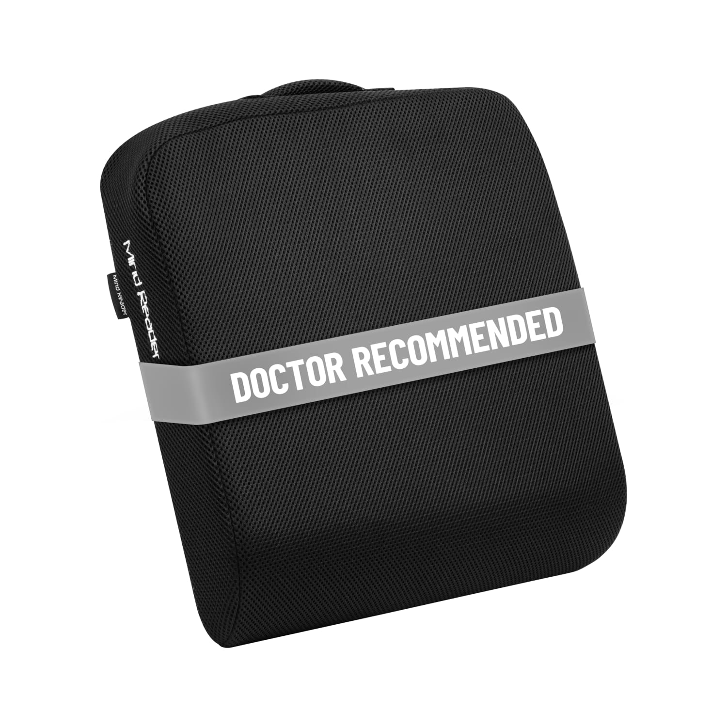 Mind Reader Ergonomic Seat Cushion, Memory Foam, 3inH x 17-1/2inW x 18inD, Black