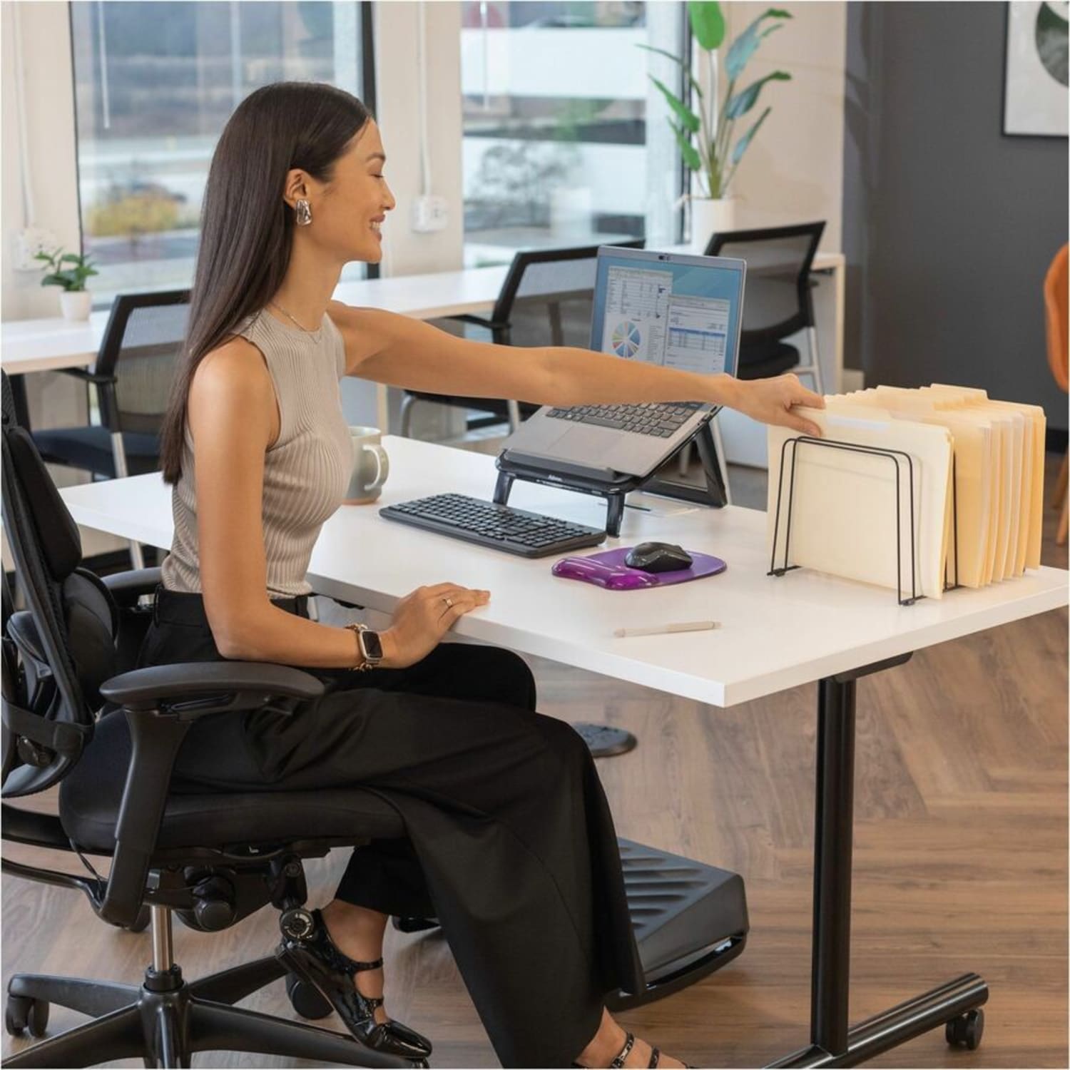 Fellowes File Organizer, Black - Image 5