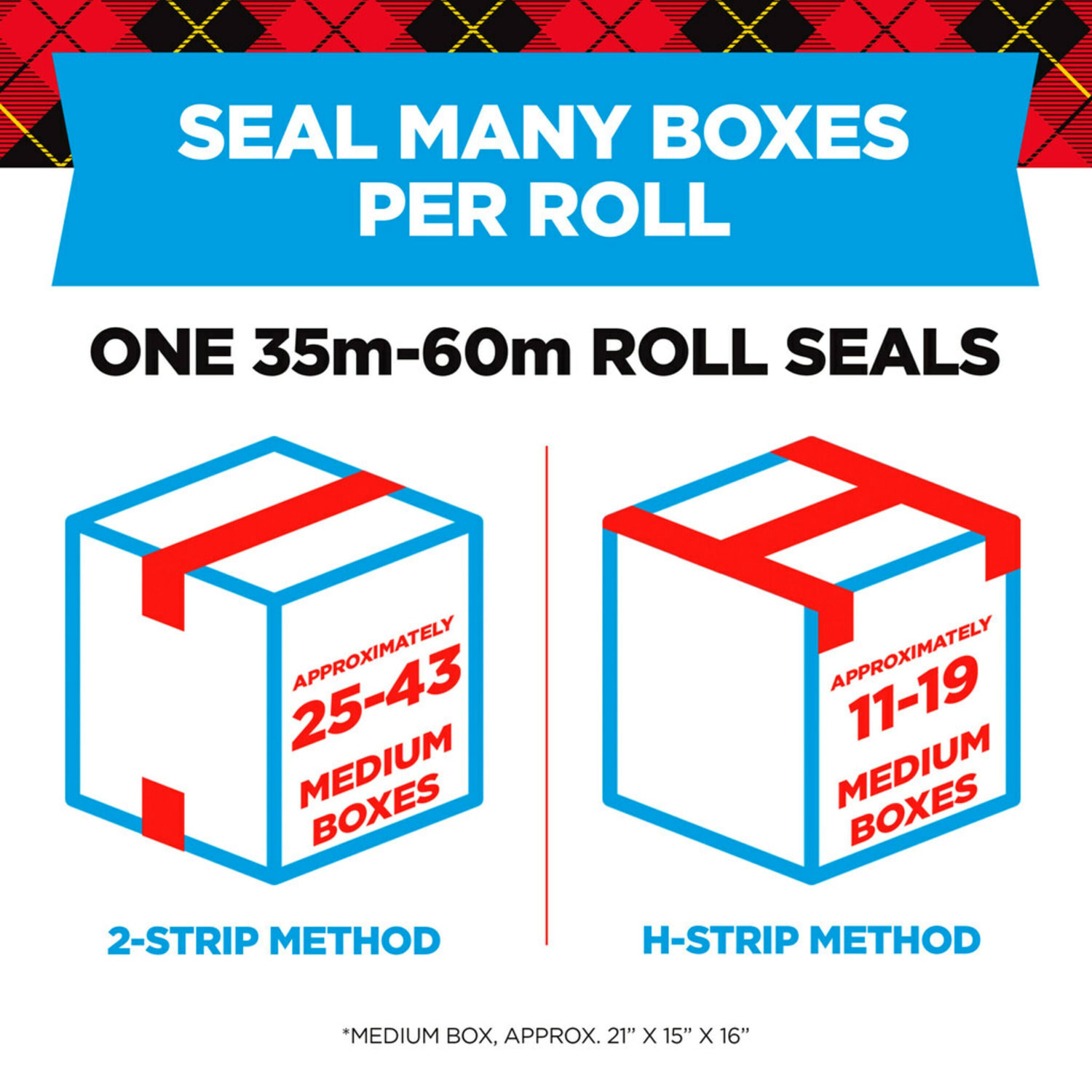 Scotch Heavy Duty Shipping Packing Tape, 2 Tape Rolls with 1 Dispenser, 1 7/8 in x 54.6 yd, 3in Core, Designed  - 38502ST - Image 4