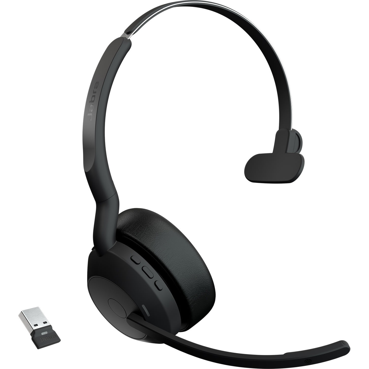 Jabra Evolve2 55 Headset - Mono - Wireless - Bluetooth - 98.4 ft - 20 Hz to 20 kHz - On-ear - Monaural - 2559989999901