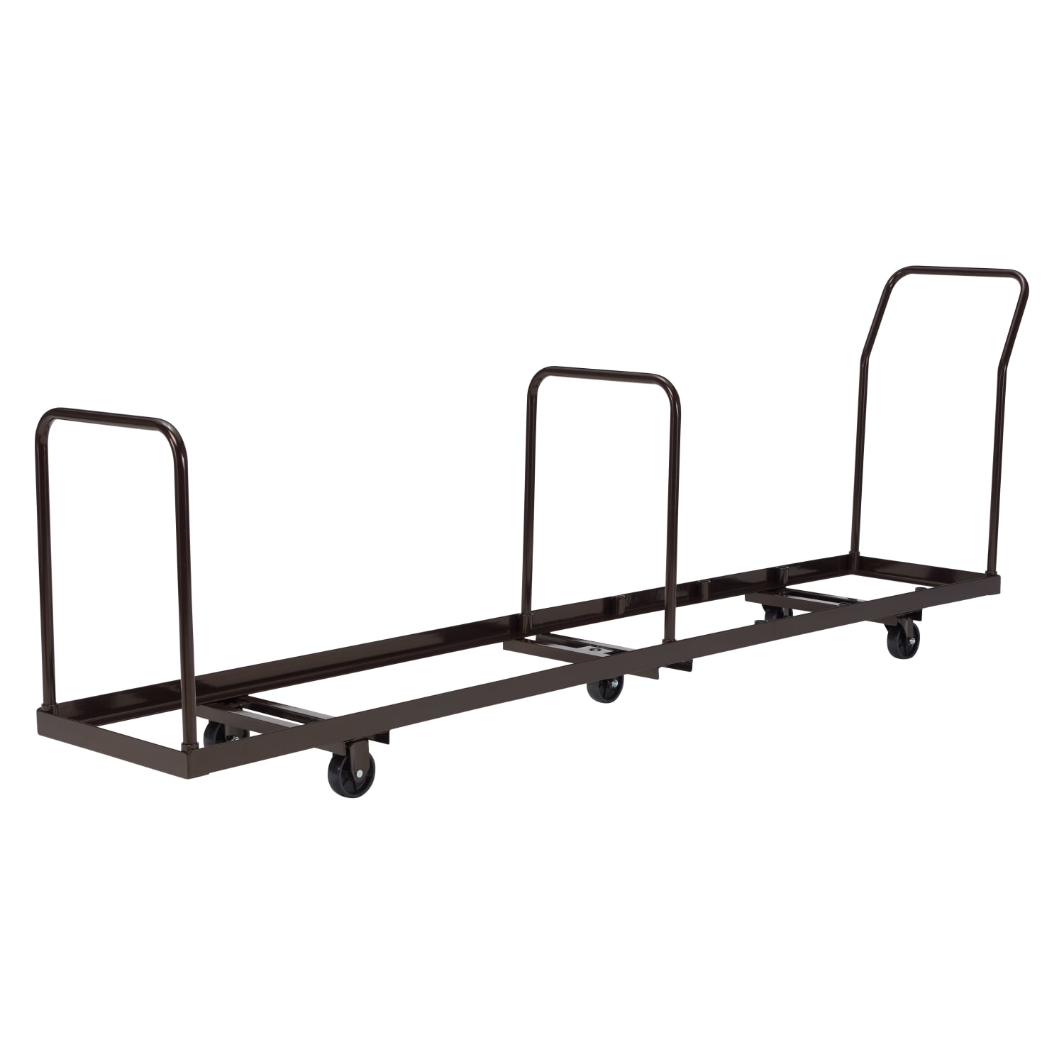 National Public Seating Folding Chair Dolly, DY-50, 38-1/2inH x 19-1/4inW x 109-1/2inD, Brown - Image 6