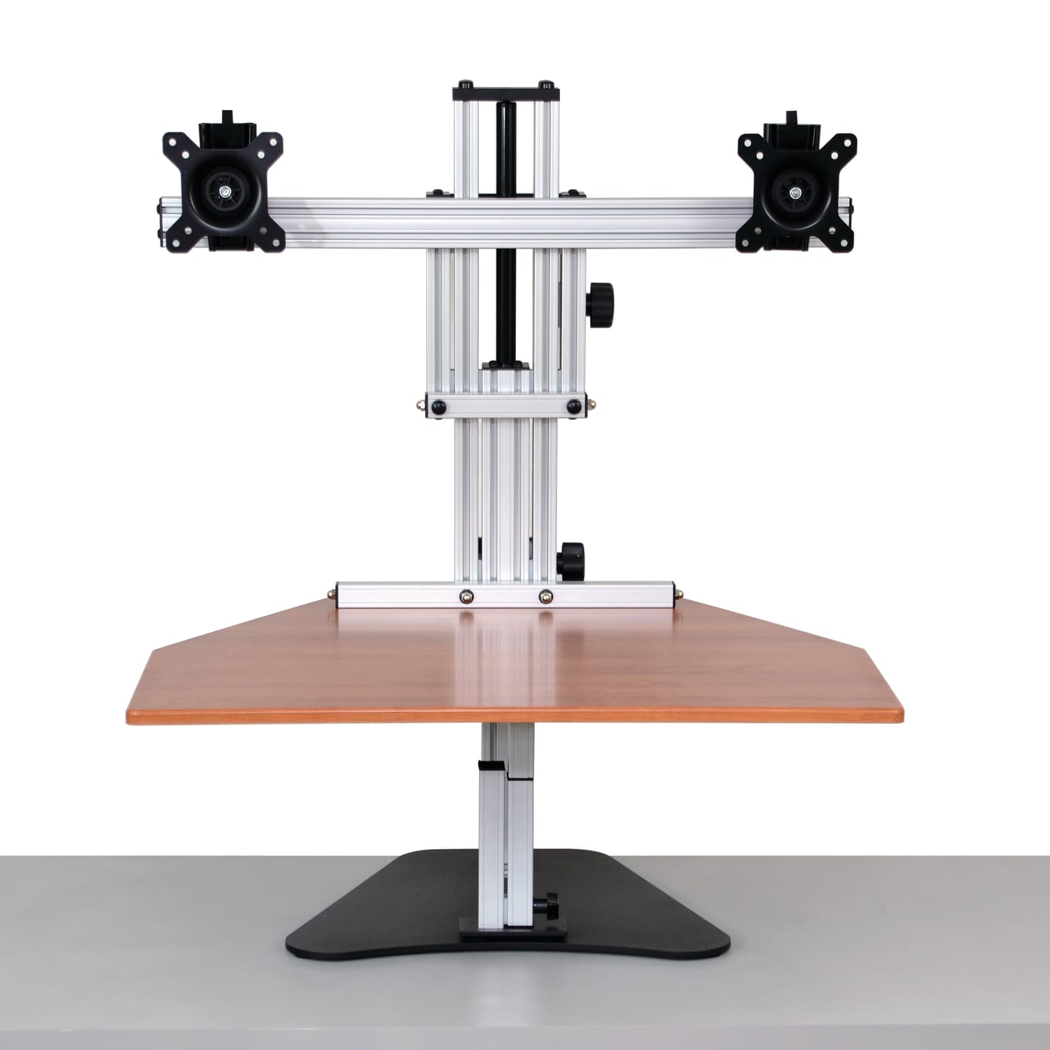 Ergo Desktop Kangaroo Elite 28inW Adjustable Height Desk Converter, Cherry - Image 3