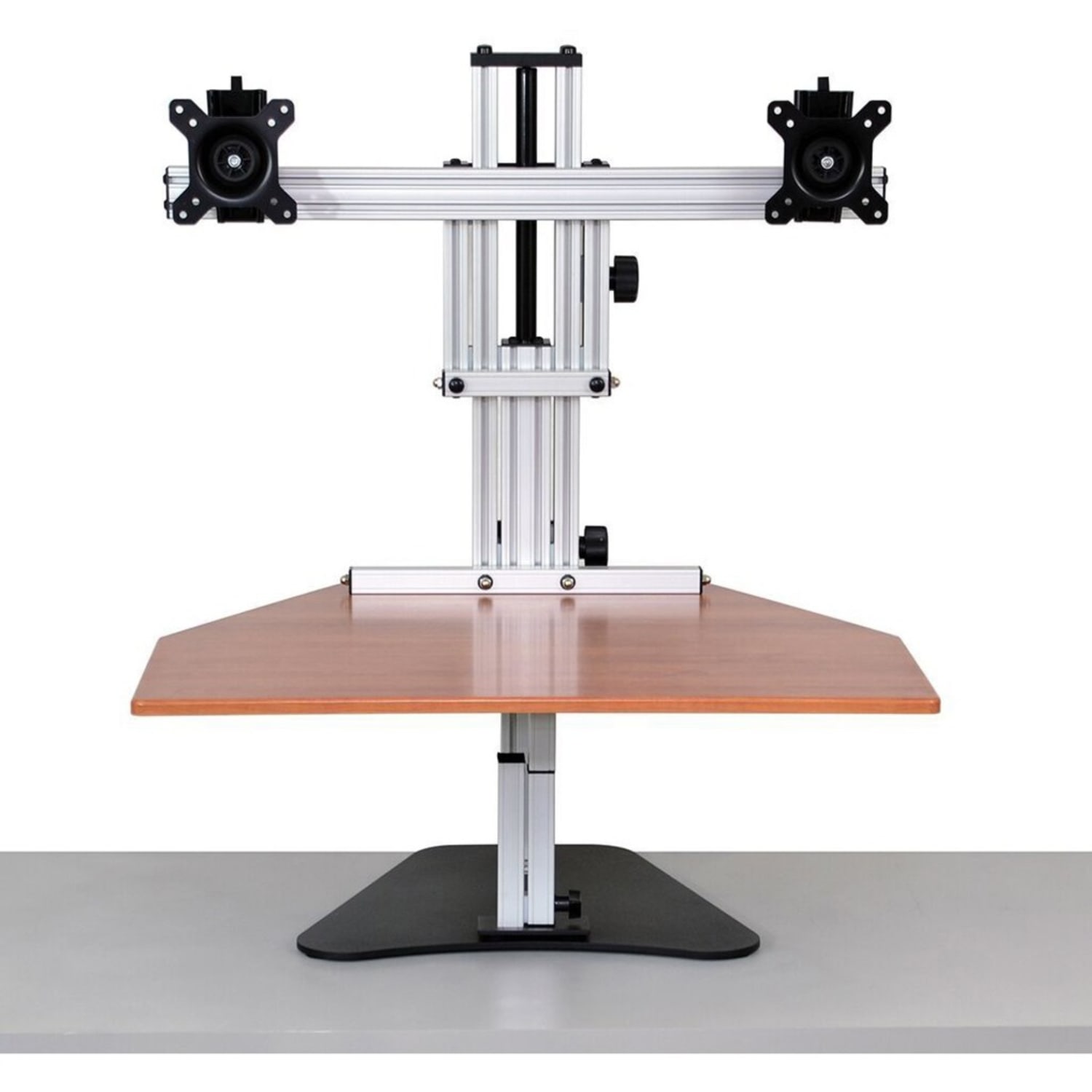Ergo Desktop Kangaroo Elite 28inW Adjustable Height Desk Converter, Cherry - Image 5