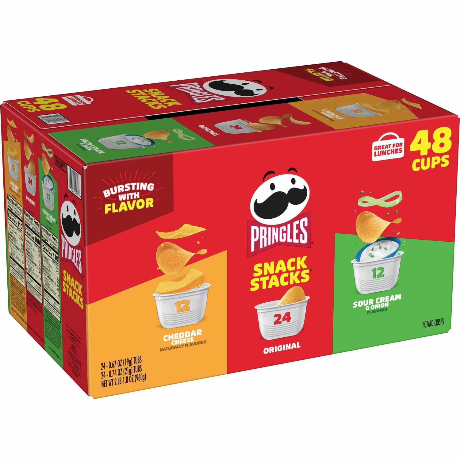 Pringles Crisps Grab ëN Go Variety Pack, Case Of 48 Containers - Image 3