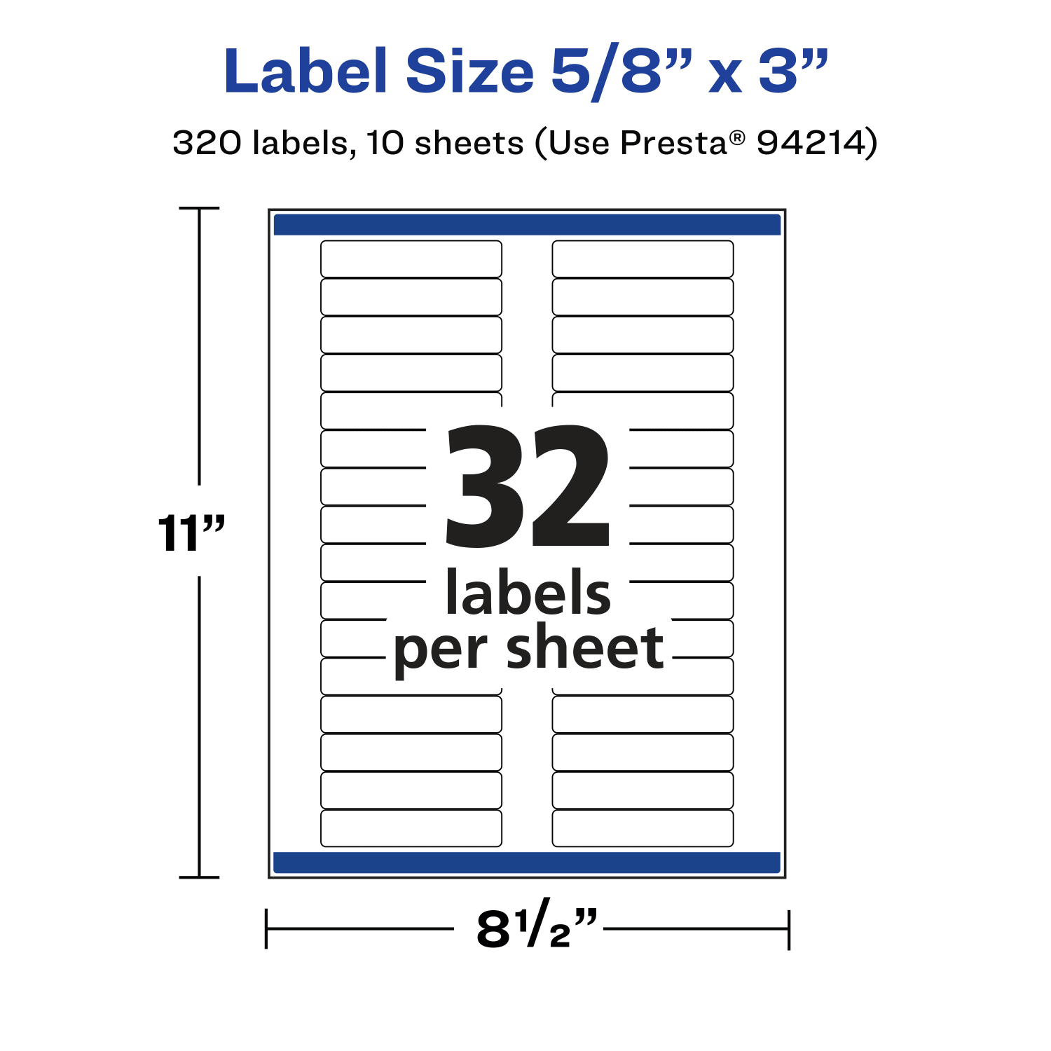 Avery Permanent Labels With Sure Feed, 94214-CMF10, Rectangle, 5/8in x 3in, Matte Clear, Pack Of 320 - Image 6