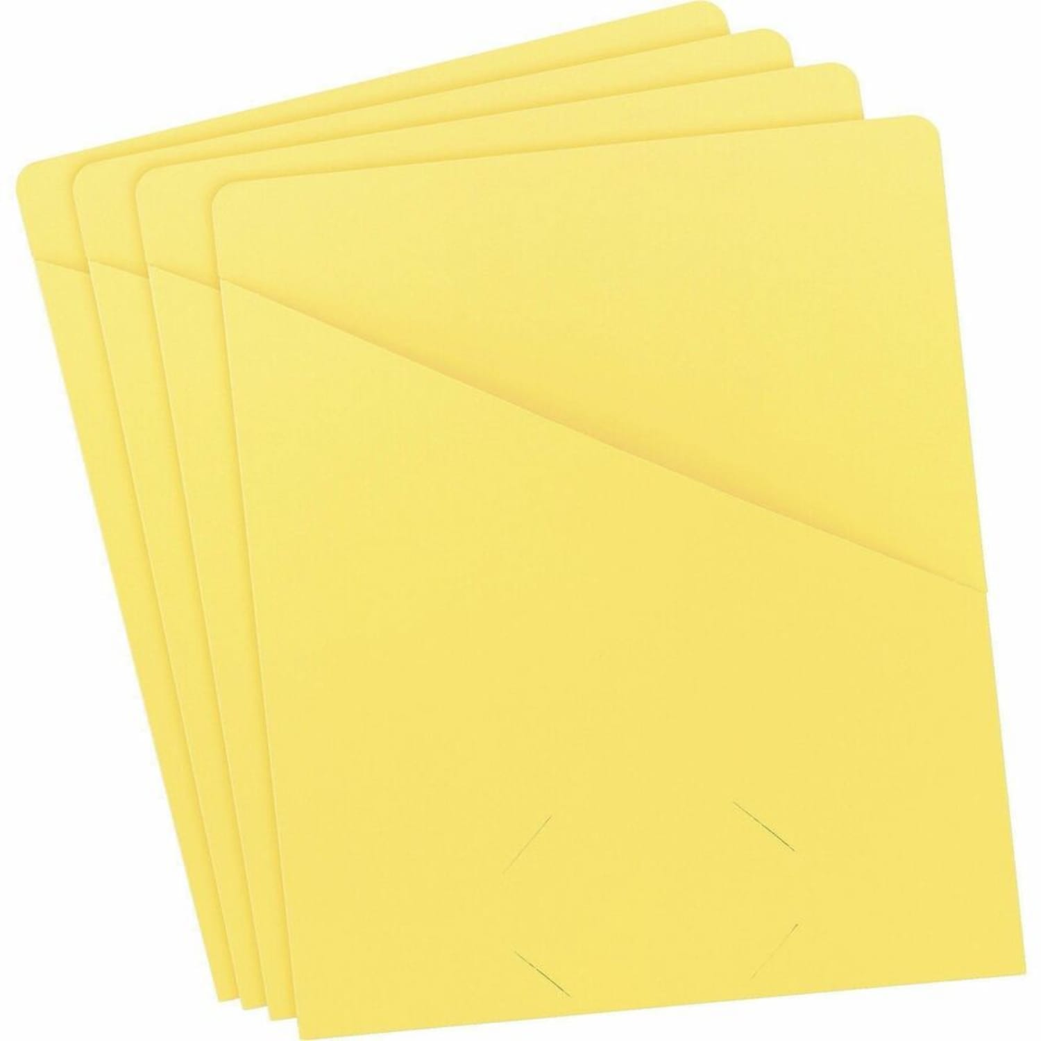 Smead Slash File Jackets Convenience Pack, 9 1/2in x 11 3/4in, Yellow, Pack Of 25 - Image 4