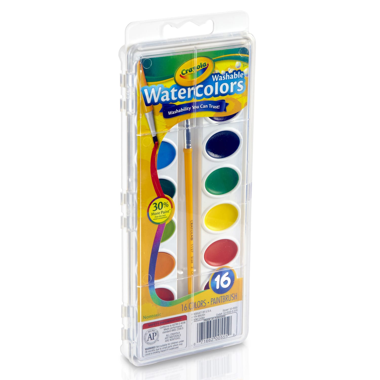 Crayola Watercolor Set, 1 Oz, Assorted Colors, 16 Paints Per Set, Pack Of 6 Sets - Image 4
