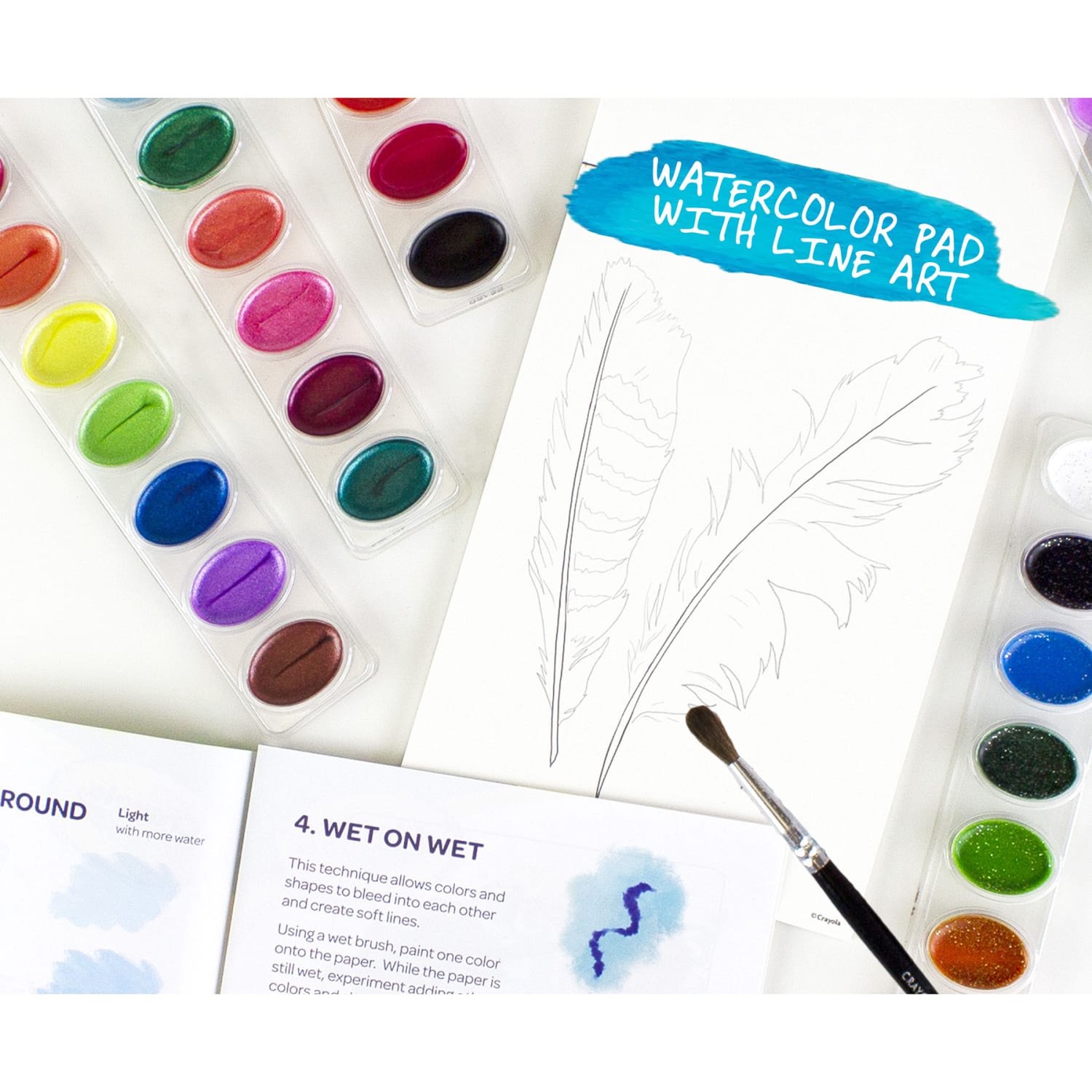Crayola Watercolor Set, 1 Oz, Assorted Colors, 16 Paints Per Set, Pack Of 6 Sets - Image 5