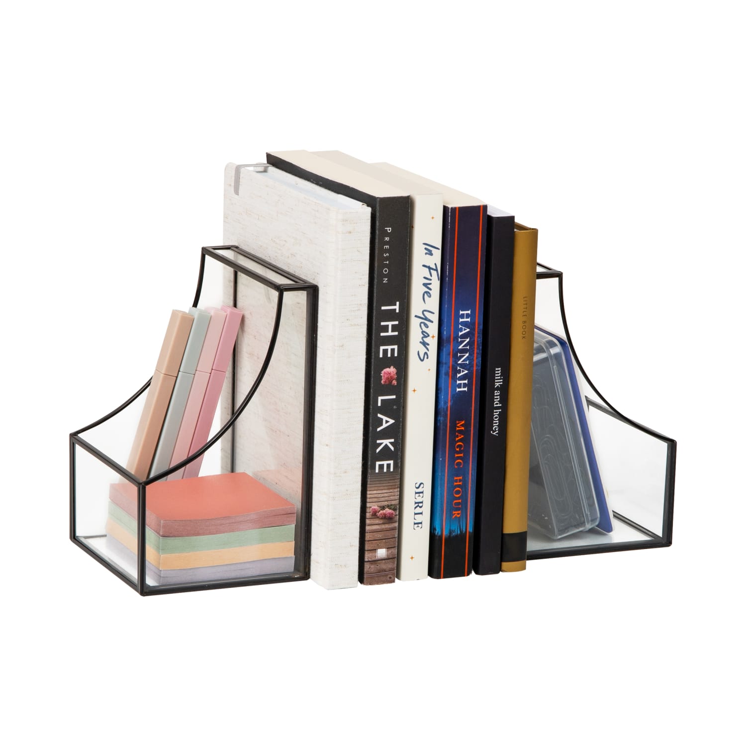 Mind Reader Decorative Bookends, 6-1/4inH x 3-3/4inW, Black, Set Of 2 Bookends - Image 5