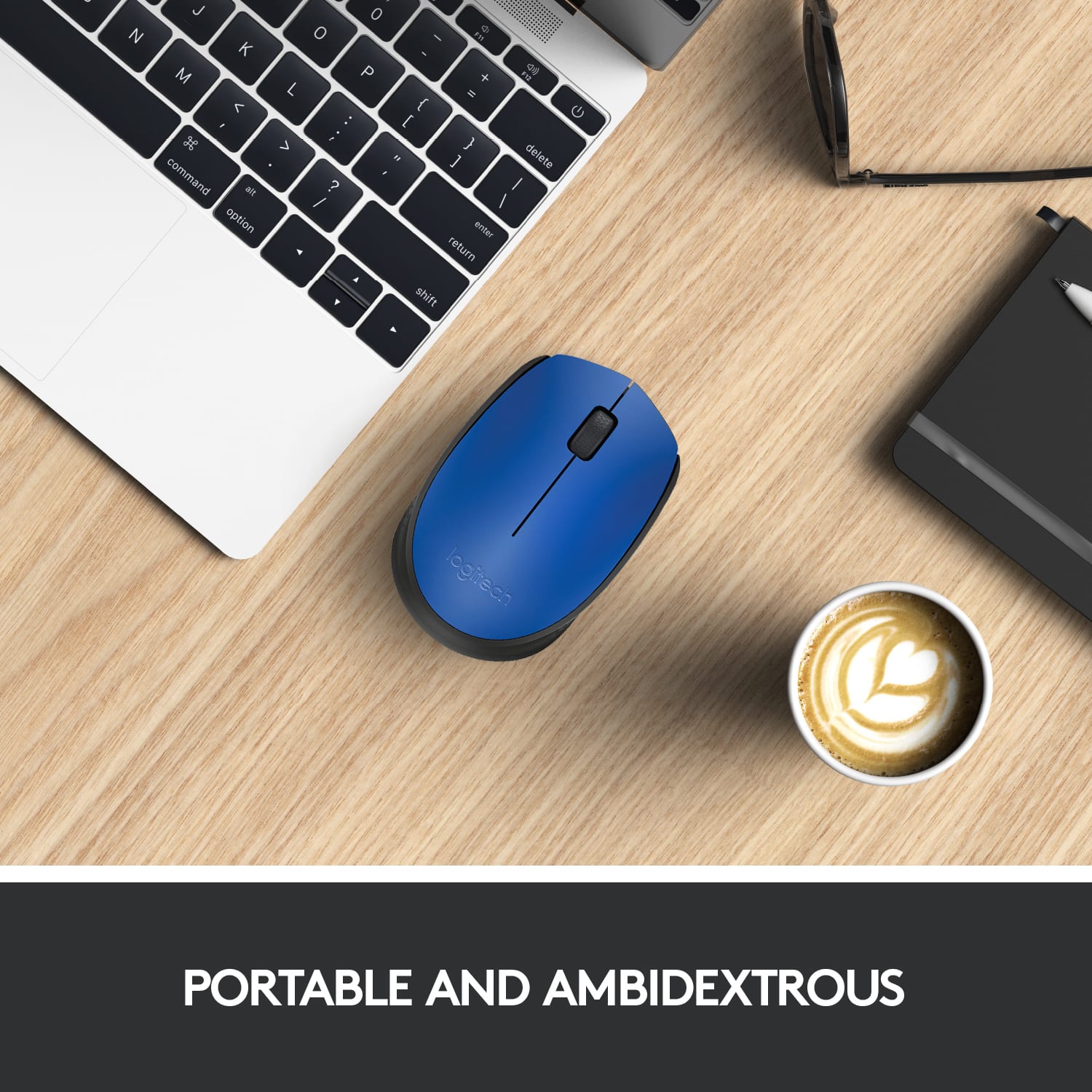 Logitech M170 Wireless Mouse - Optical - Wireless - Radio Frequency - Blue - USB 2.0 - 1000 dpi - Scroll Wheel - Symmetrical - Image 4