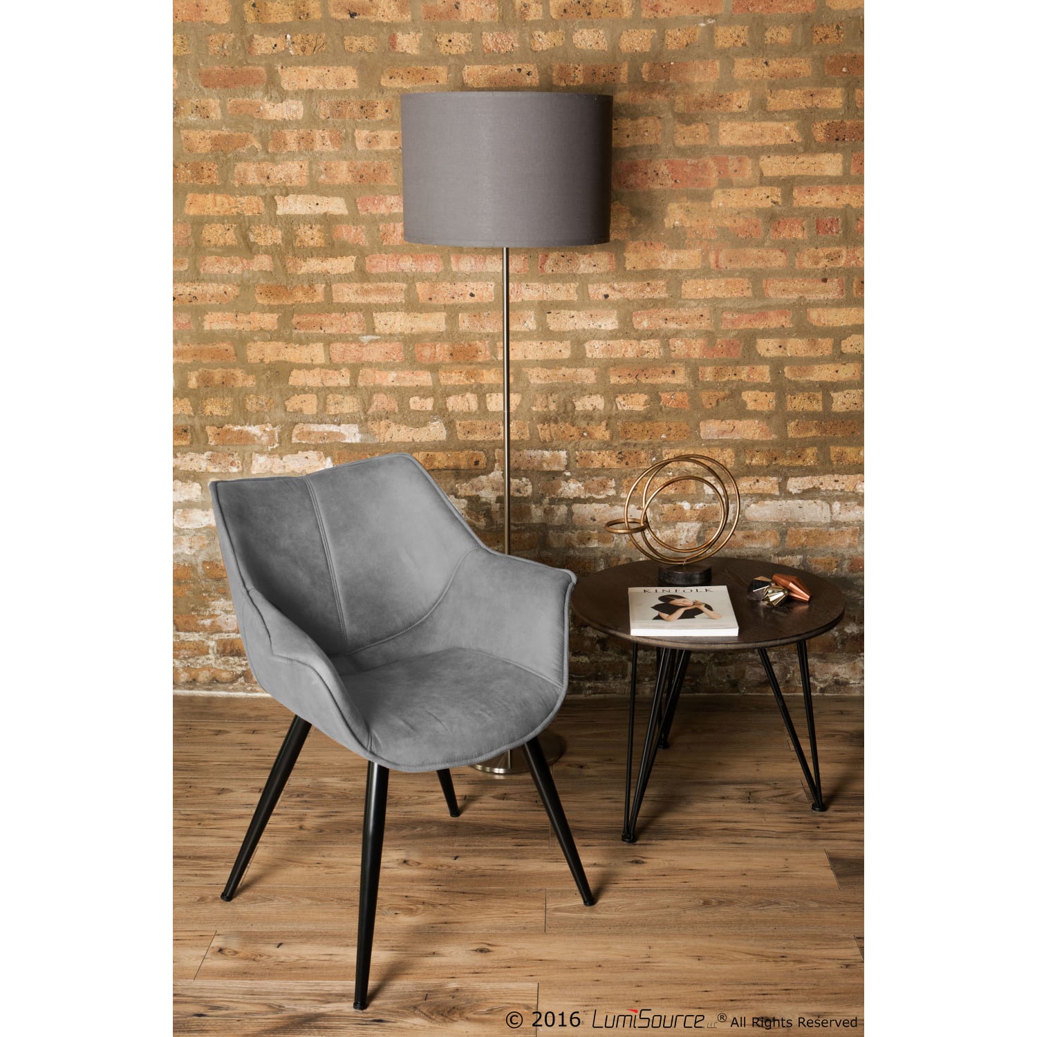 LumiSource Wrangler Chairs BlackLight Gray Set Of 2 Chairs PopularChairscom LumiSource Wrangler Chairs BlackLight Gray Set Of 2 Chairs PopularChairscom