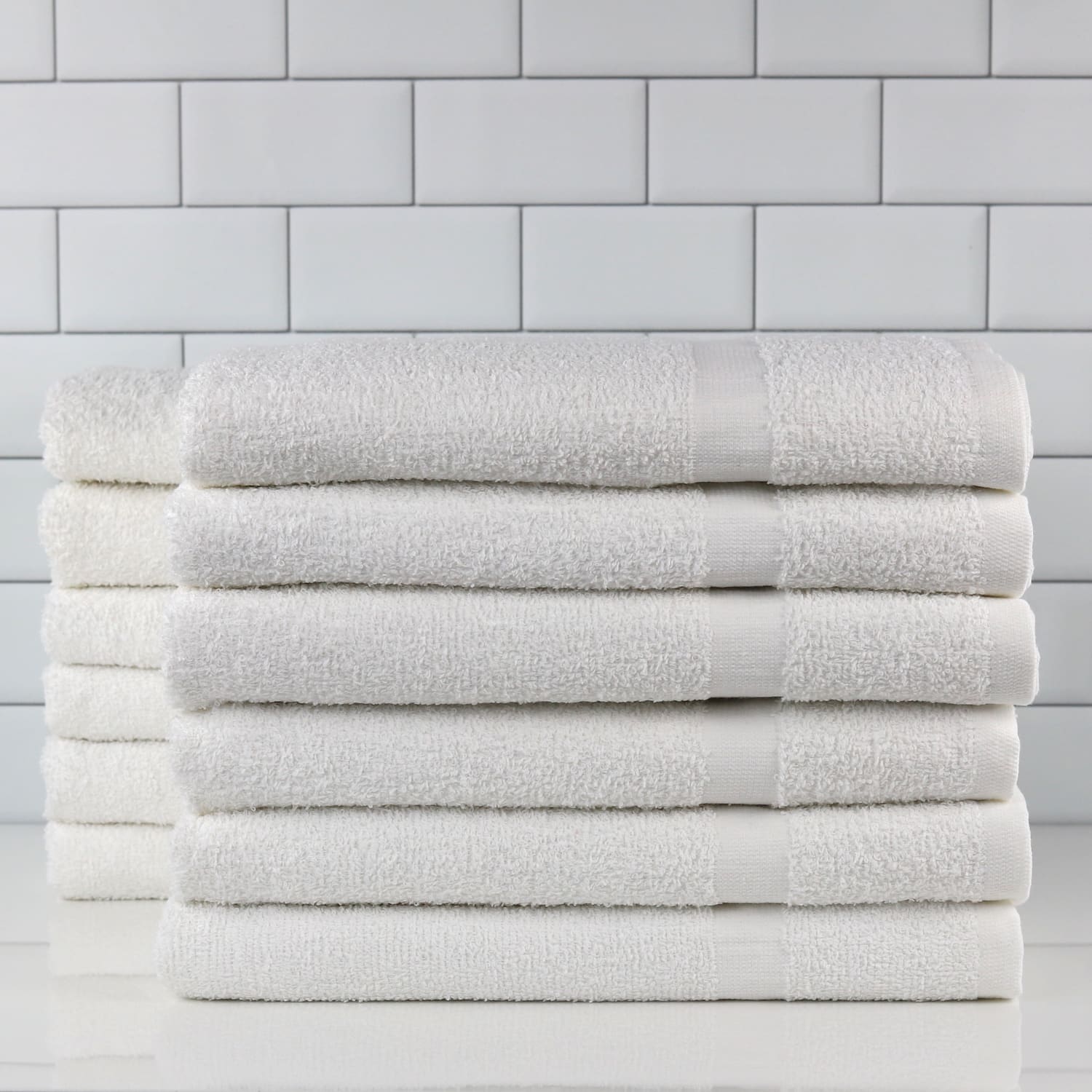 1888 Mills Durability Bath Towels, 25in x 50in, White, Pack Of 60 Towels - Image 6