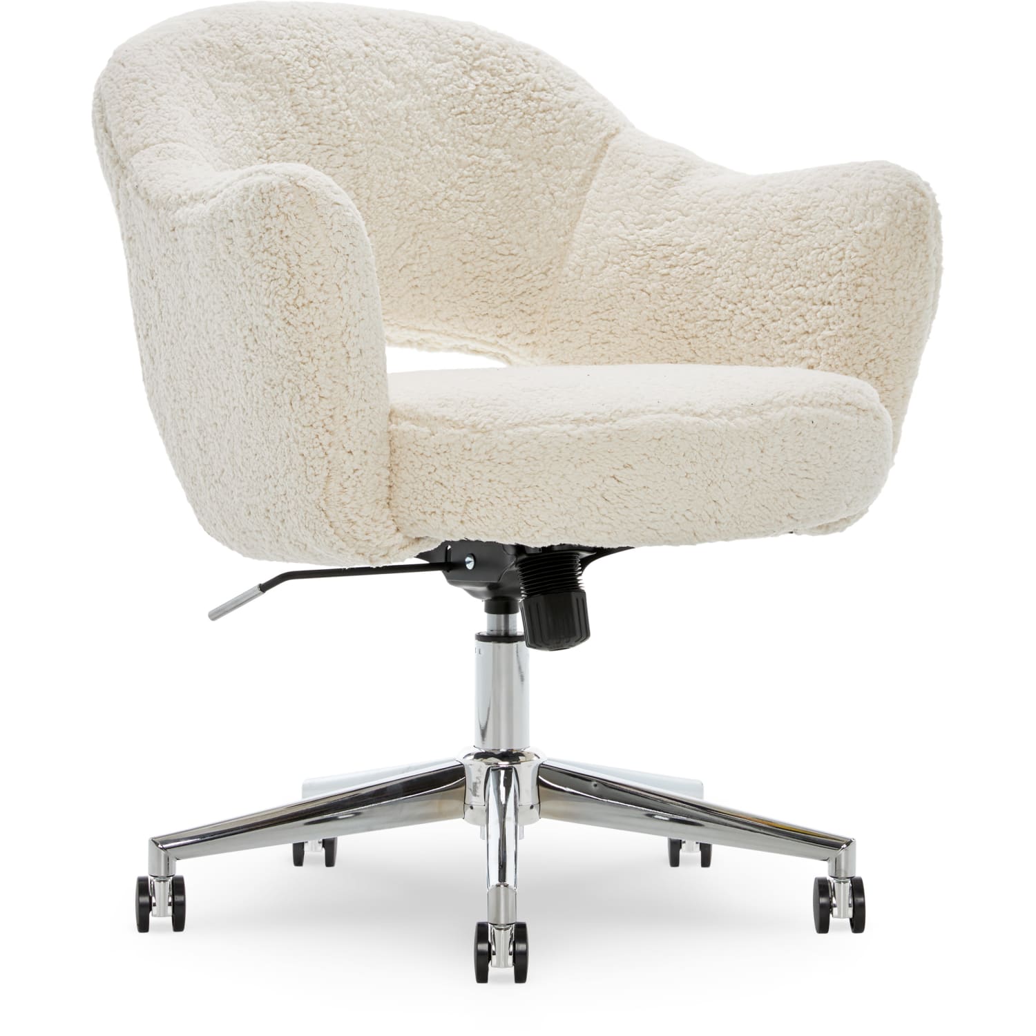 Serta Valetta Fabric Mid-Back Home Office Chair, Cream - Image 4