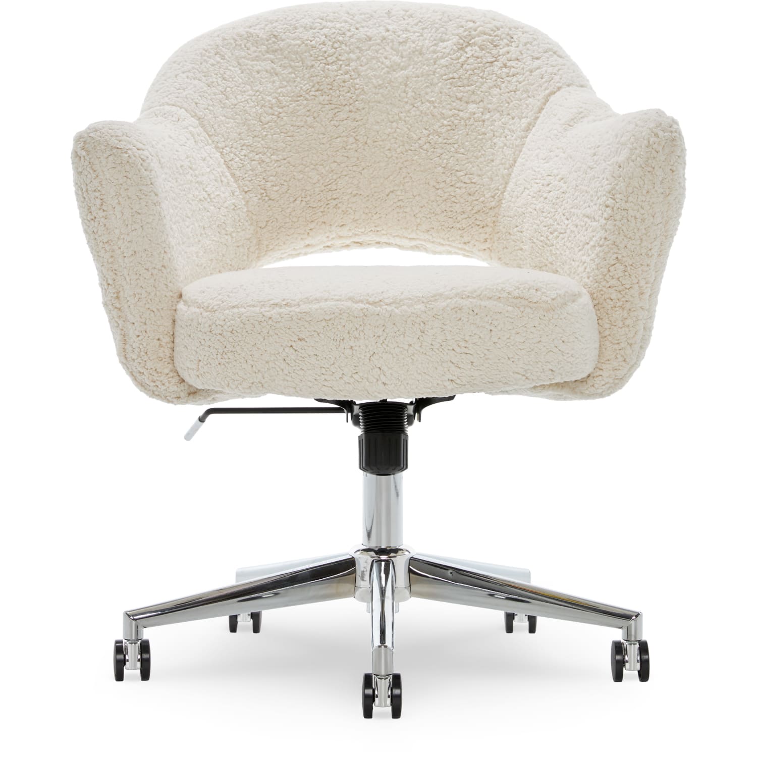 Serta Valetta Fabric Mid-Back Home Office Chair, Cream - Image 6