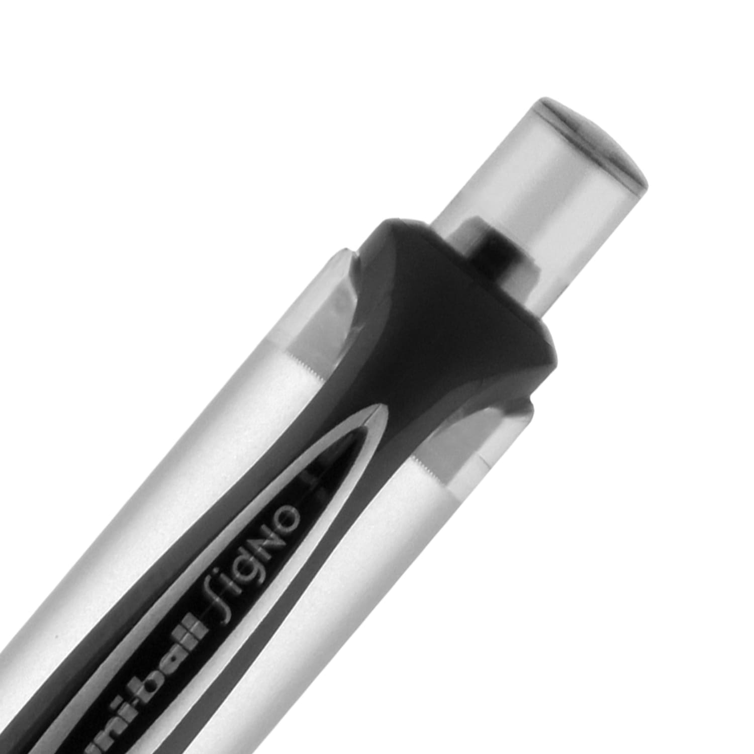uni-ball RT Retractable Gel Pen, Gel Impact, Bold Point, 1.0 mm, Gray Barrel, Black Ink - Image 6