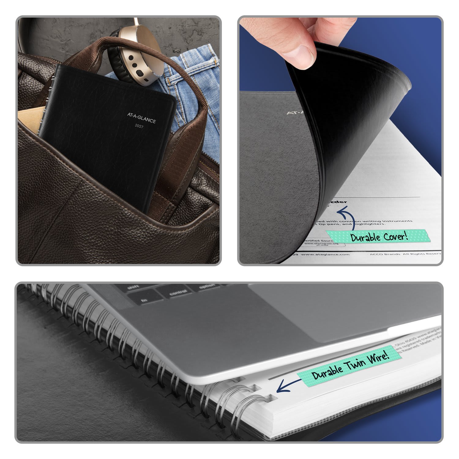 AT-A-GLANCE DayMinder 2027 Daily Appointment Book Planner, Black, Small, 5in x 8in, SK440027 - Image 5