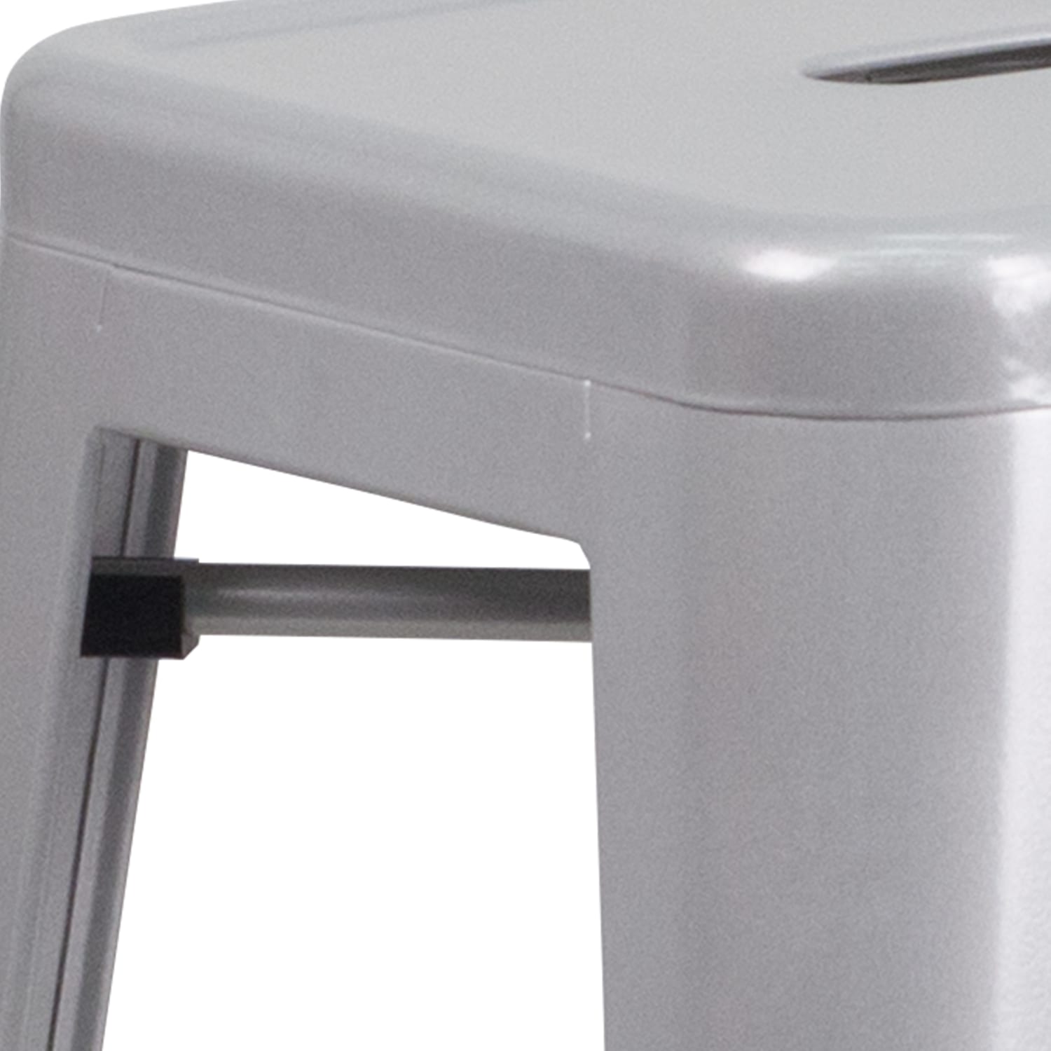 Flash Furniture Commercial Backless Bar Stool Silver PopularChairscom Flash Furniture Commercial Backless Bar Stool Silver PopularChairscom