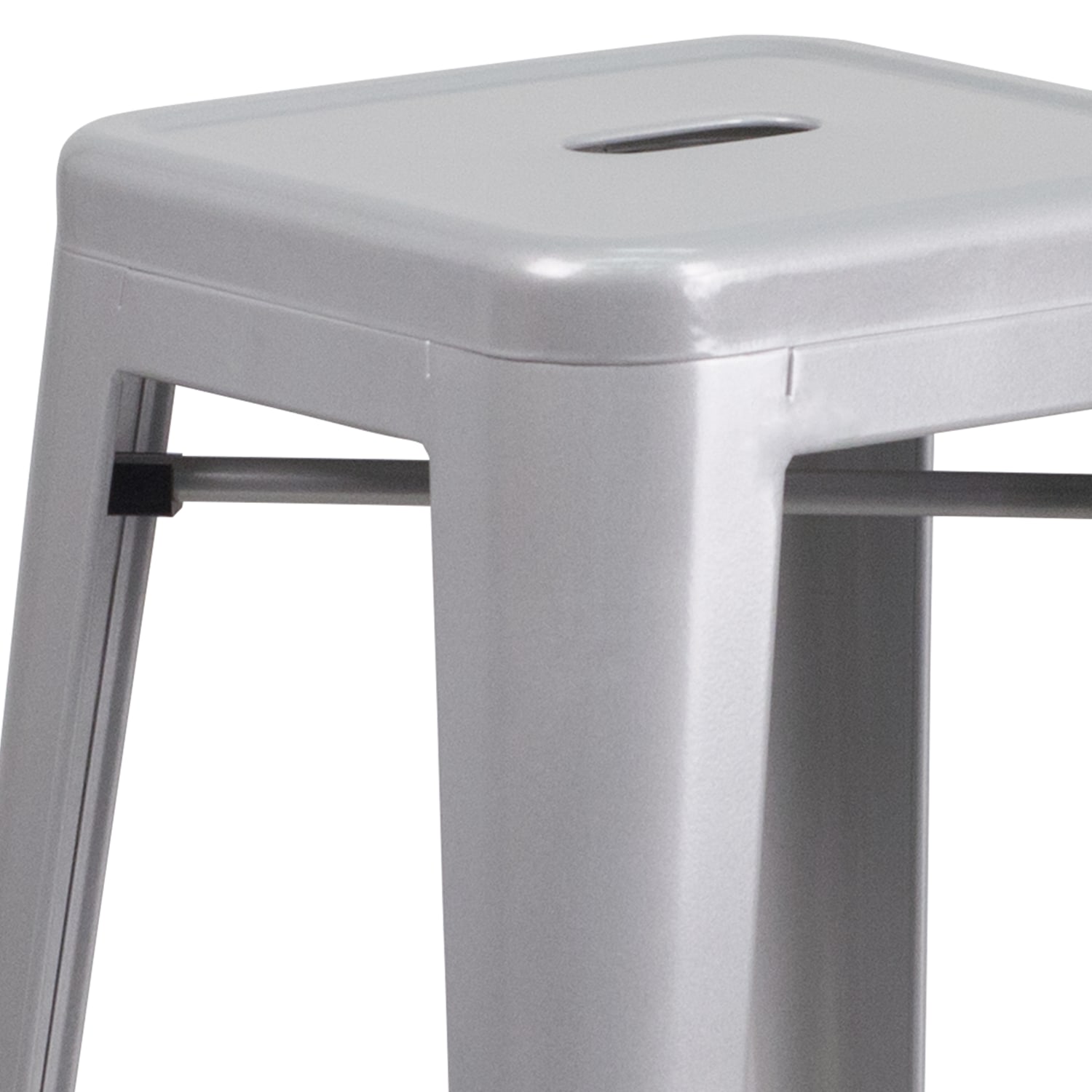 Flash Furniture Commercial Backless Bar Stool Silver PopularChairscom Flash Furniture Commercial Backless Bar Stool Silver PopularChairscom
