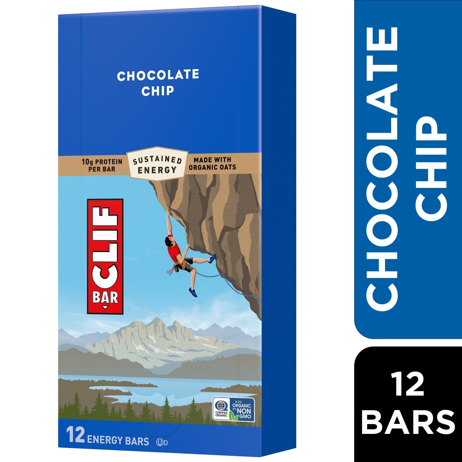 CLIF Bar Chocolate Chip Energy Bars, 2.4 Oz, Box Of 12 Bars - Image 3