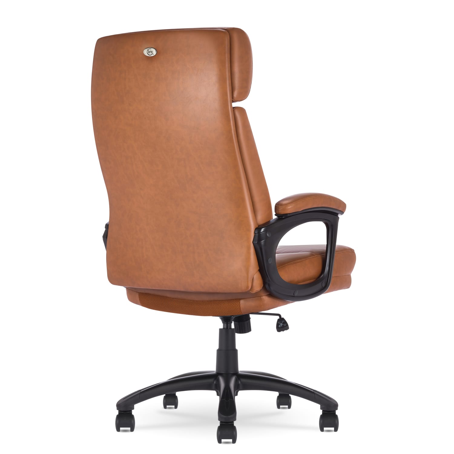 Serta Comfort Big Tall Ergonomic Bonded Leather HighBack Executive Office Chair Cognac PopularChairscom Serta Comfort Big Tall Ergonomic Bonded Leather High Back Executive Office Chair Cognac PopularChairscom