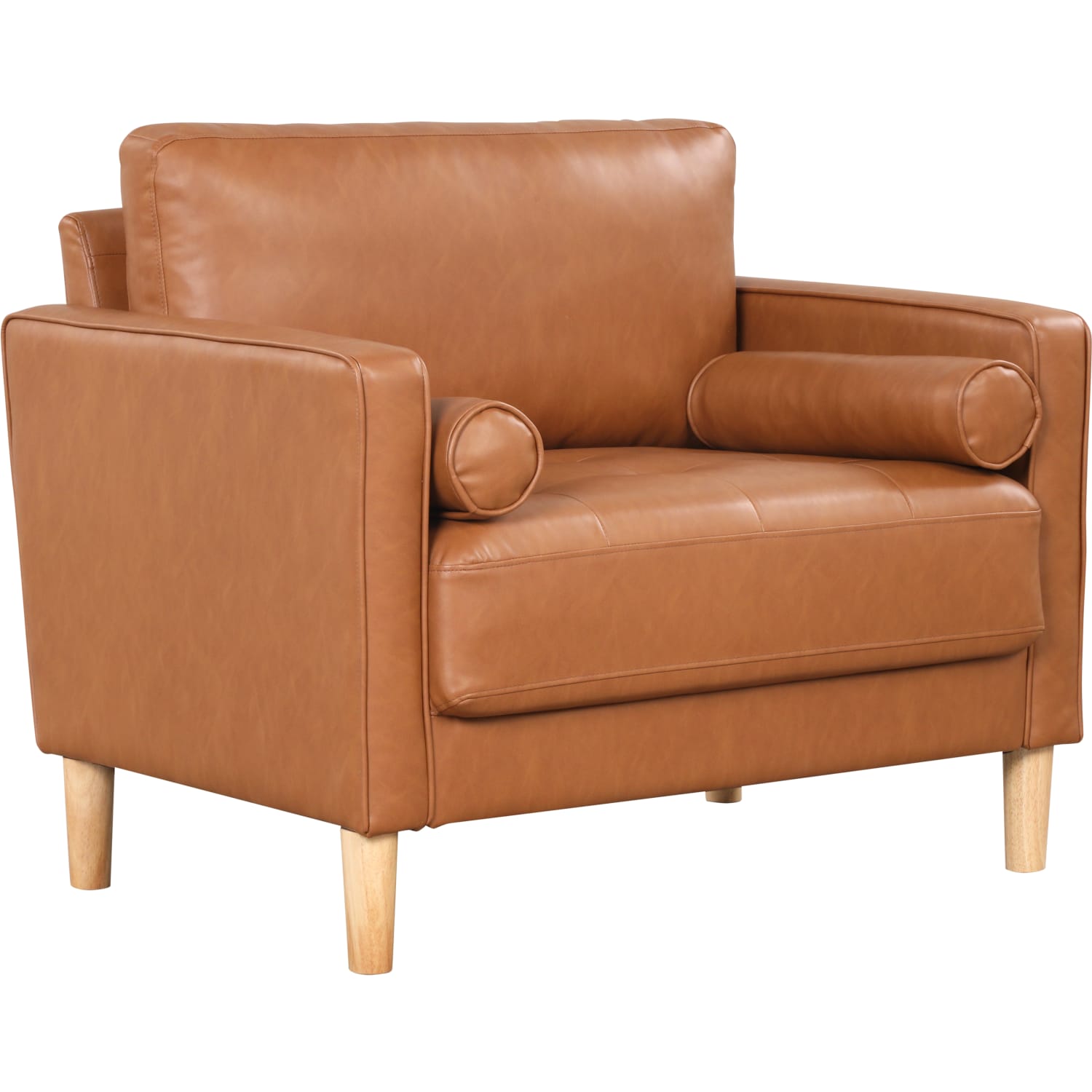 Lifestyle Solutions Lyla Faux Leather Guest Chair Caramel PopularChairscom