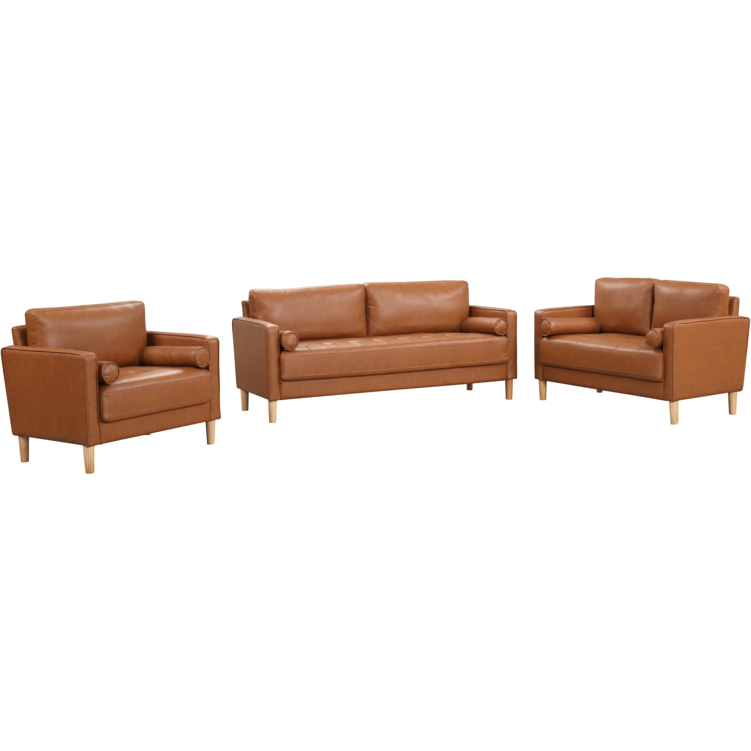 Lifestyle Solutions Lyla Faux Leather Guest Chair Caramel PopularChairscom
