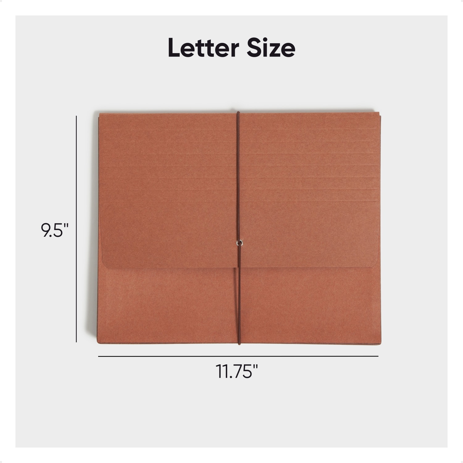 Smead Expanding Wallet, 5 1/4in Expansion, Letter Size, 9 1/2in x 11 3/4in, 30% Recycled, Redrope - Image 3
