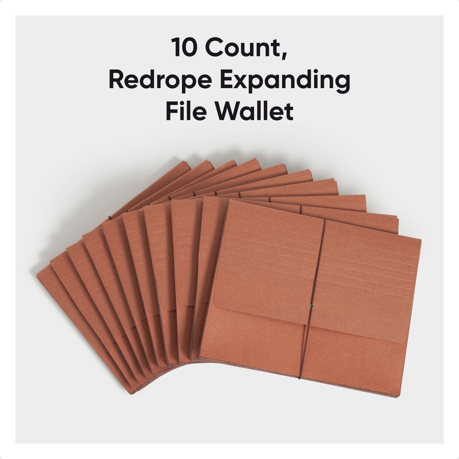 Smead Expanding Wallet, 5 1/4in Expansion, Letter Size, 9 1/2in x 11 3/4in, 30% Recycled, Redrope - Image 4