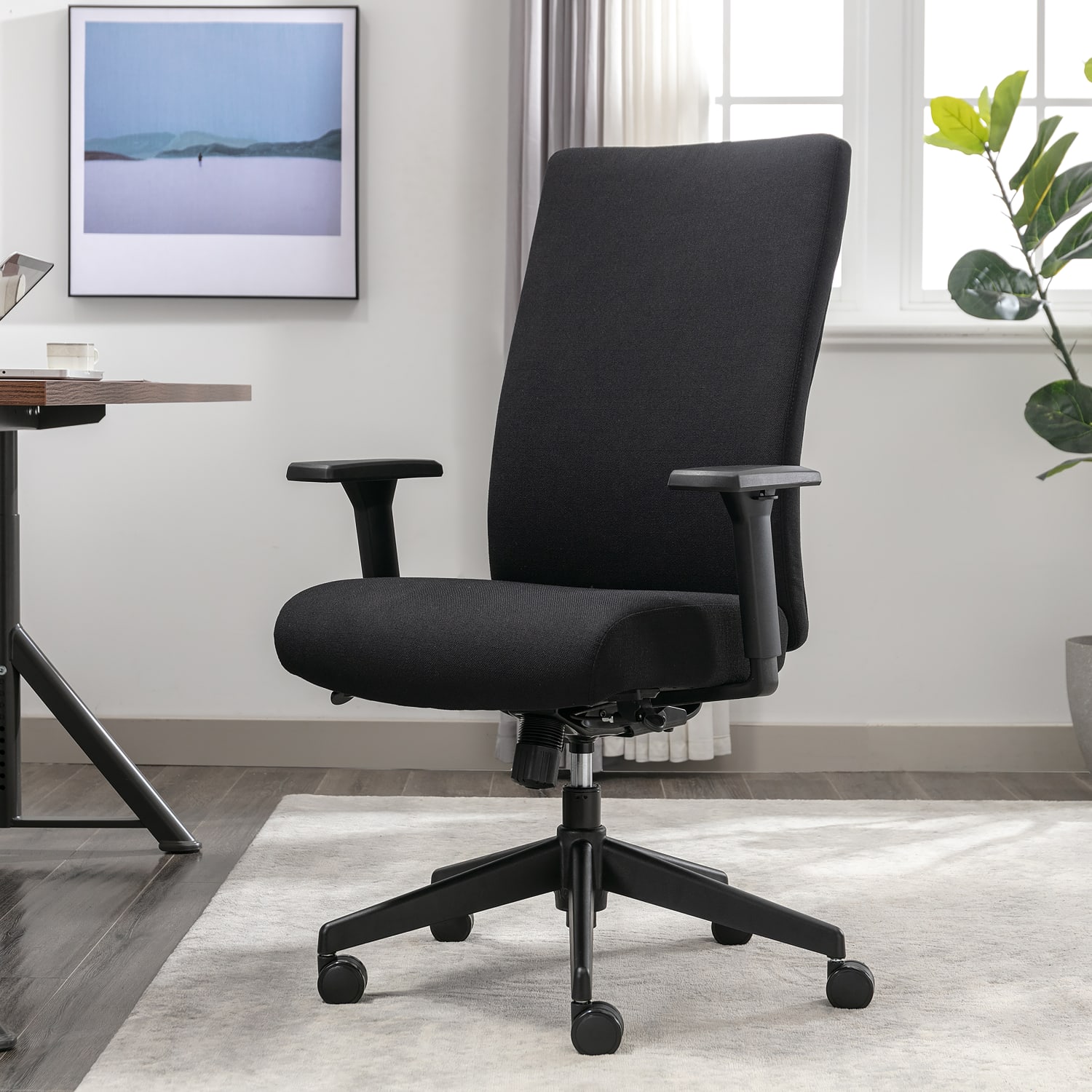 Serta Commercial Eco-2000 High-Back Ergonomic Fabric Chair, Black - Image 3
